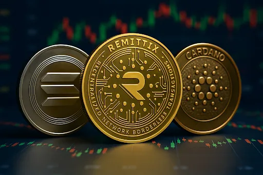 Cardano Ripple Dogecoin Remittix presale