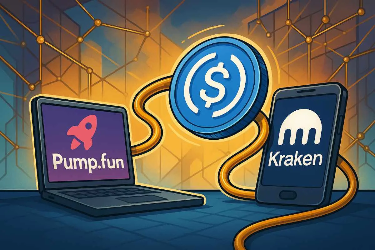Pump.fun verplaatst USDC naar Kraken