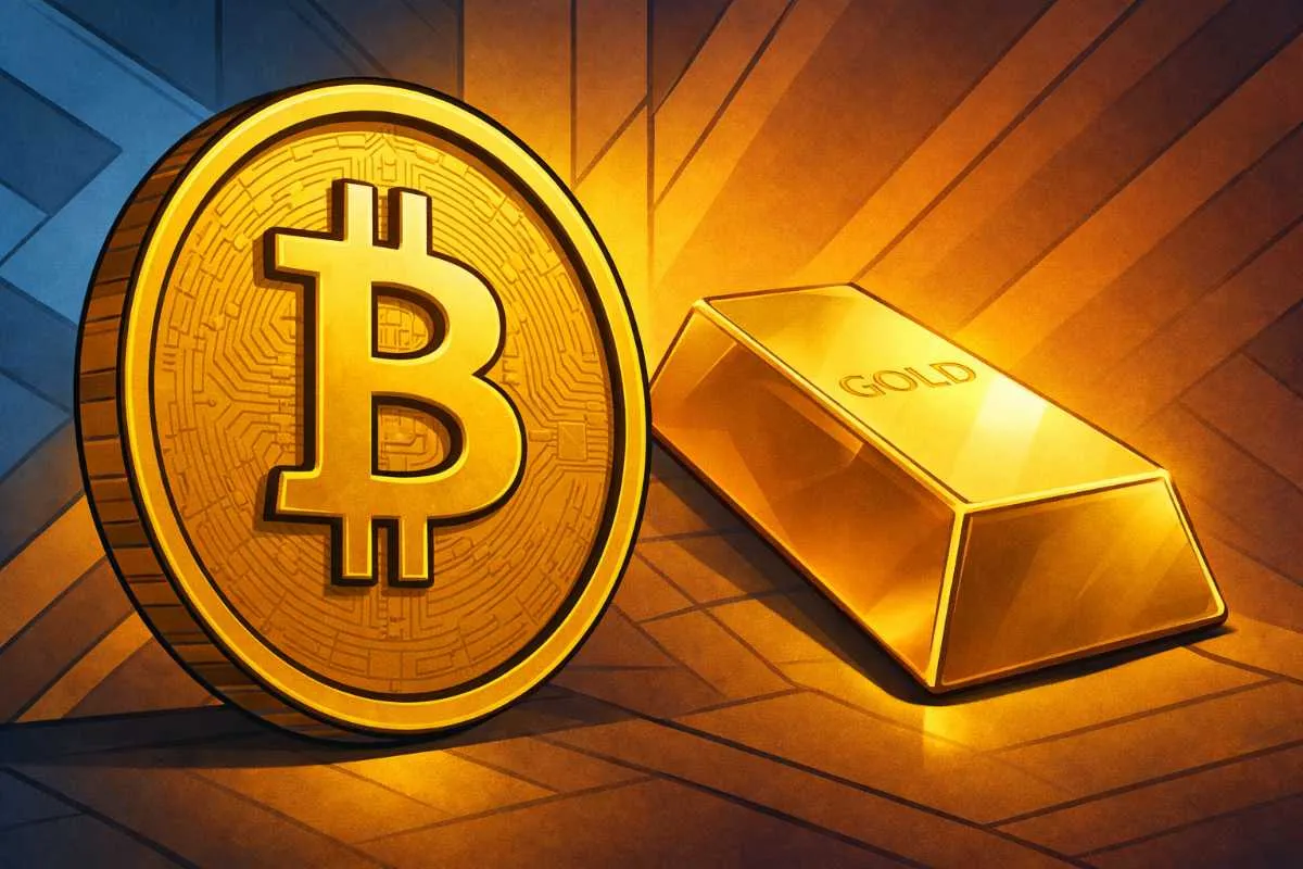 Bitcoin-goudratio daalt