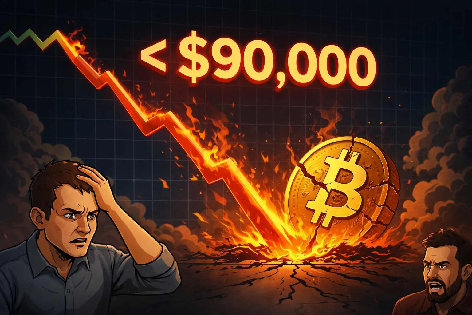 Bitcoin koers onder $90.000