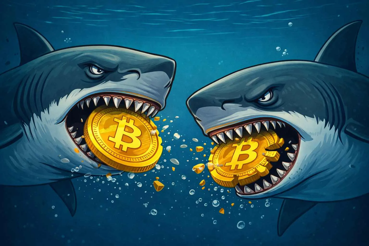 Bitcoin prijs sharks whales