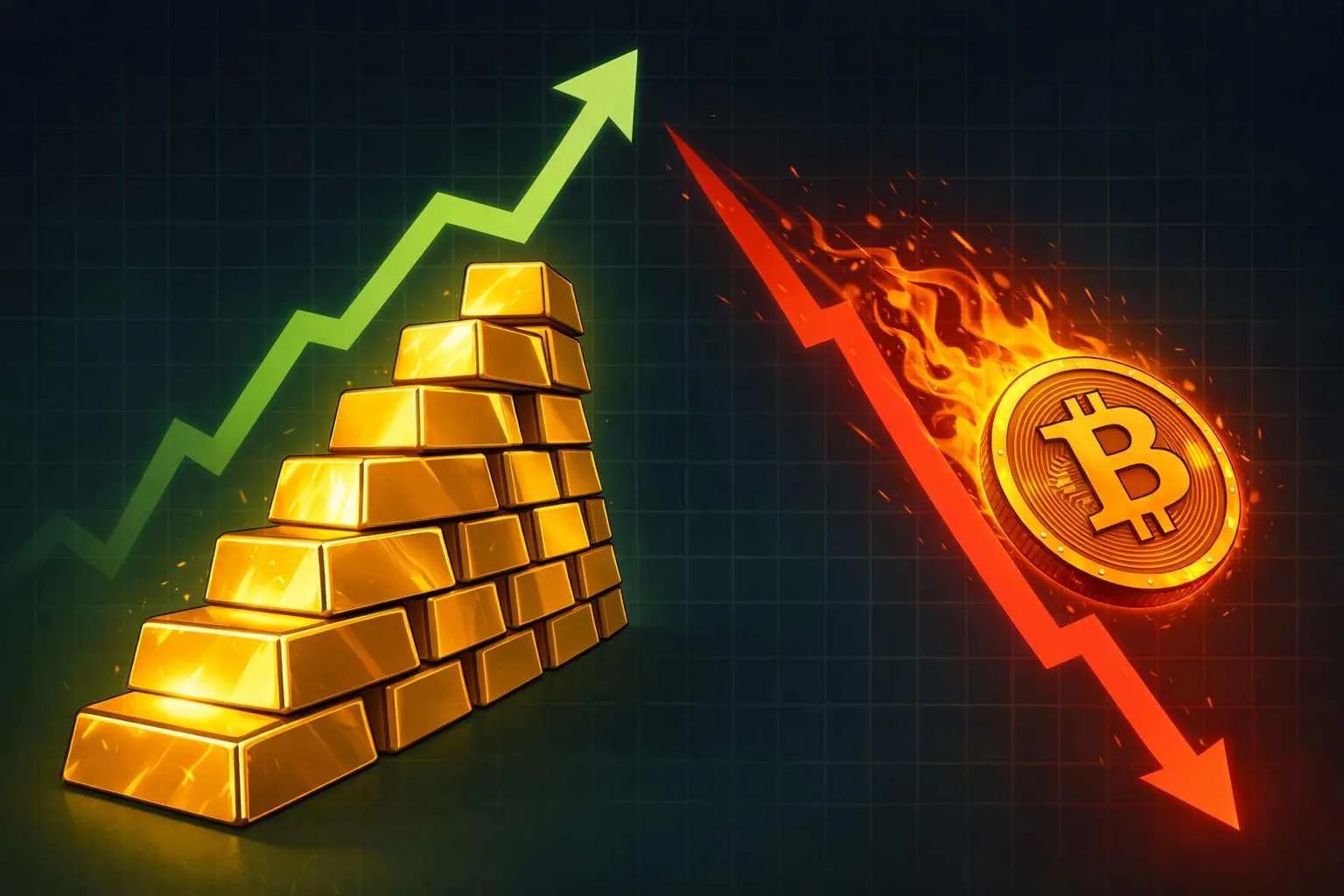 Bitcoin vs. Goud
