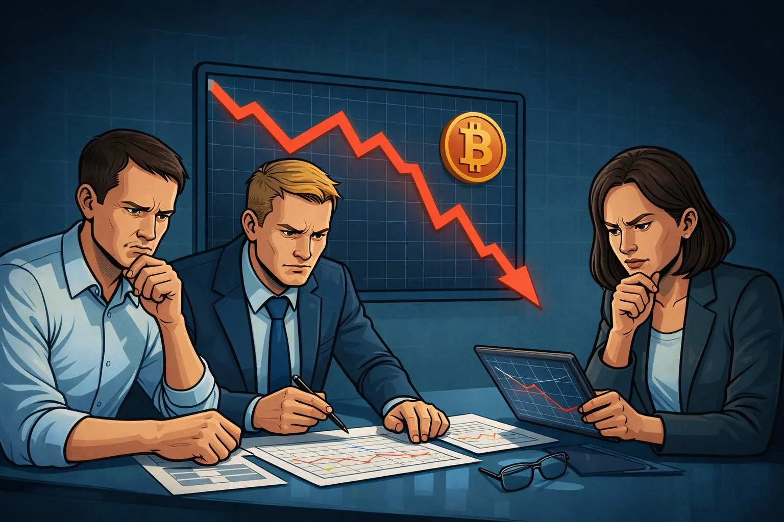 Bitcoin koers daalt BTC prijsdaling