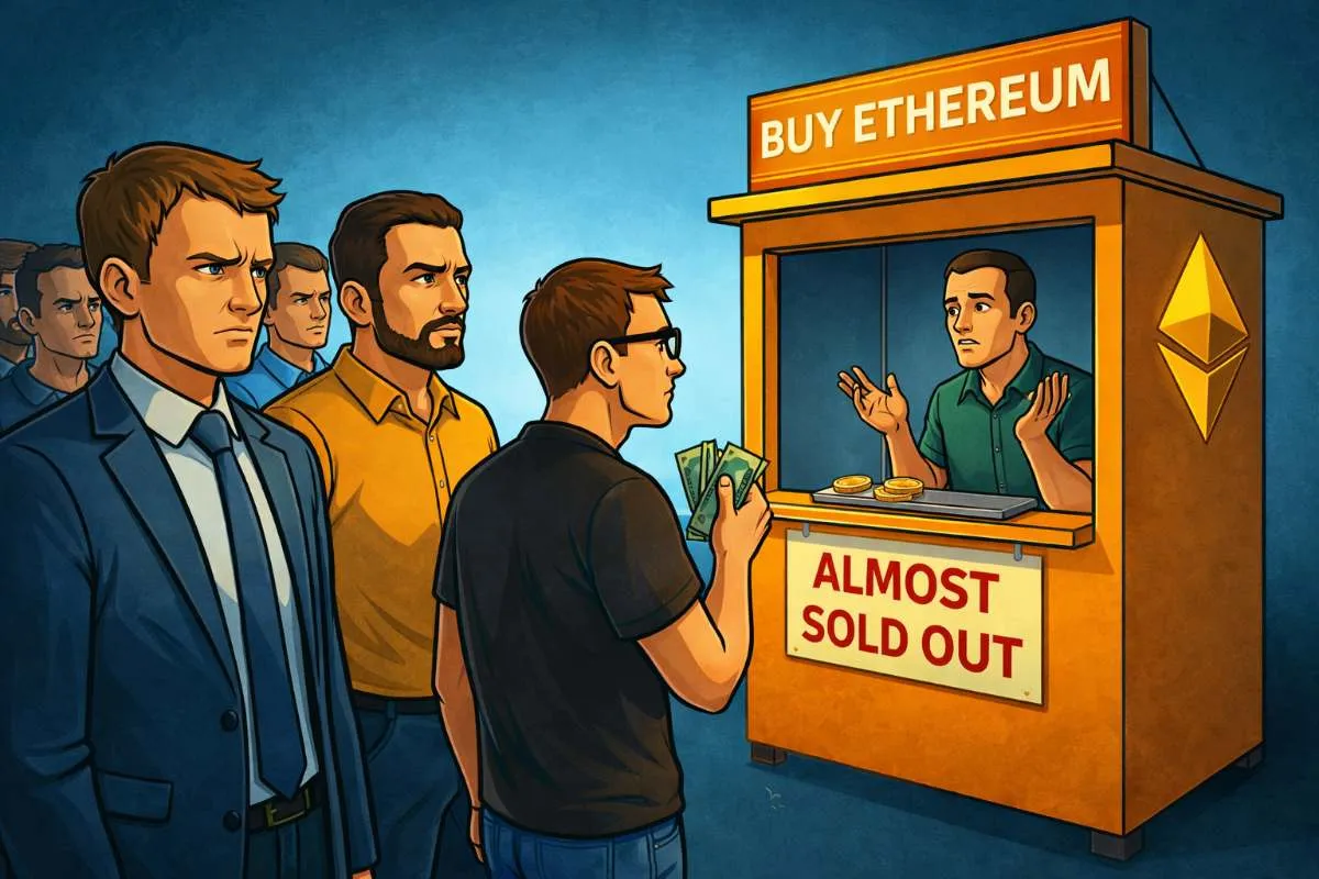 Ethereum-aanbod op beurzen