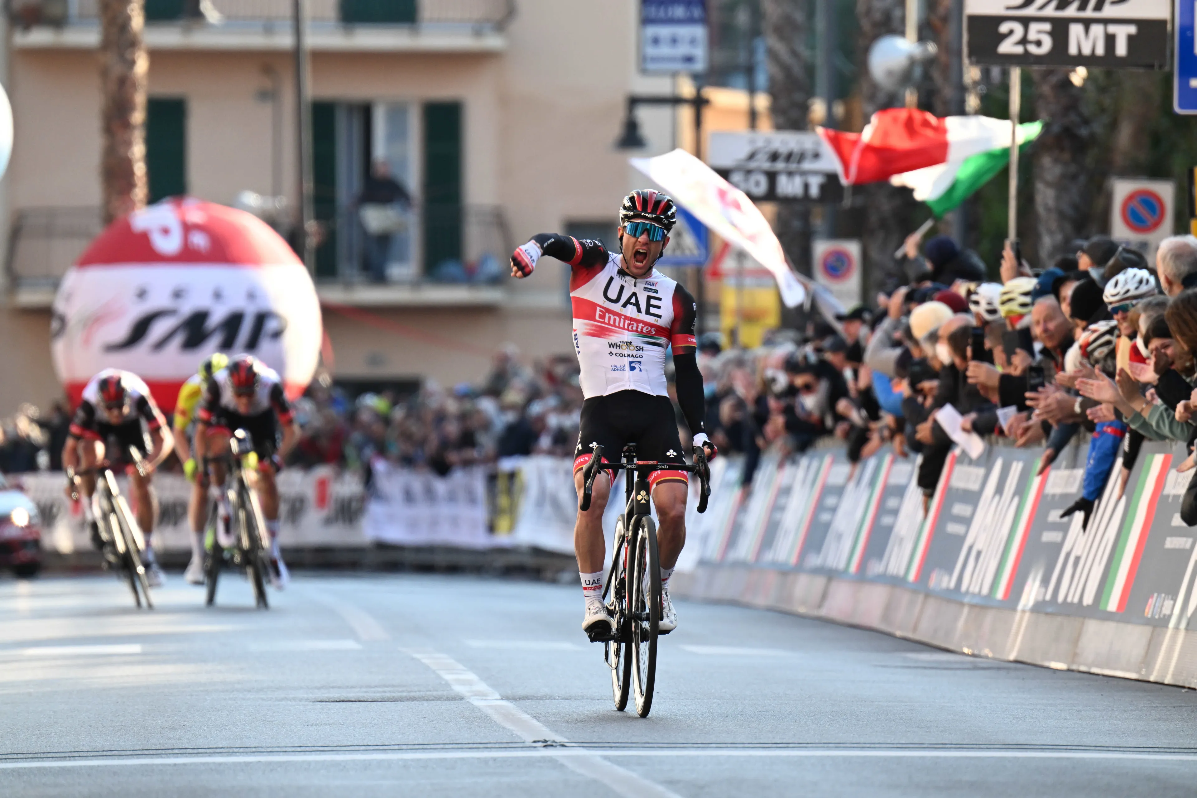Jan Polanc wins Trofeo Laigueglia as UAE Team Emirates takes over podium
