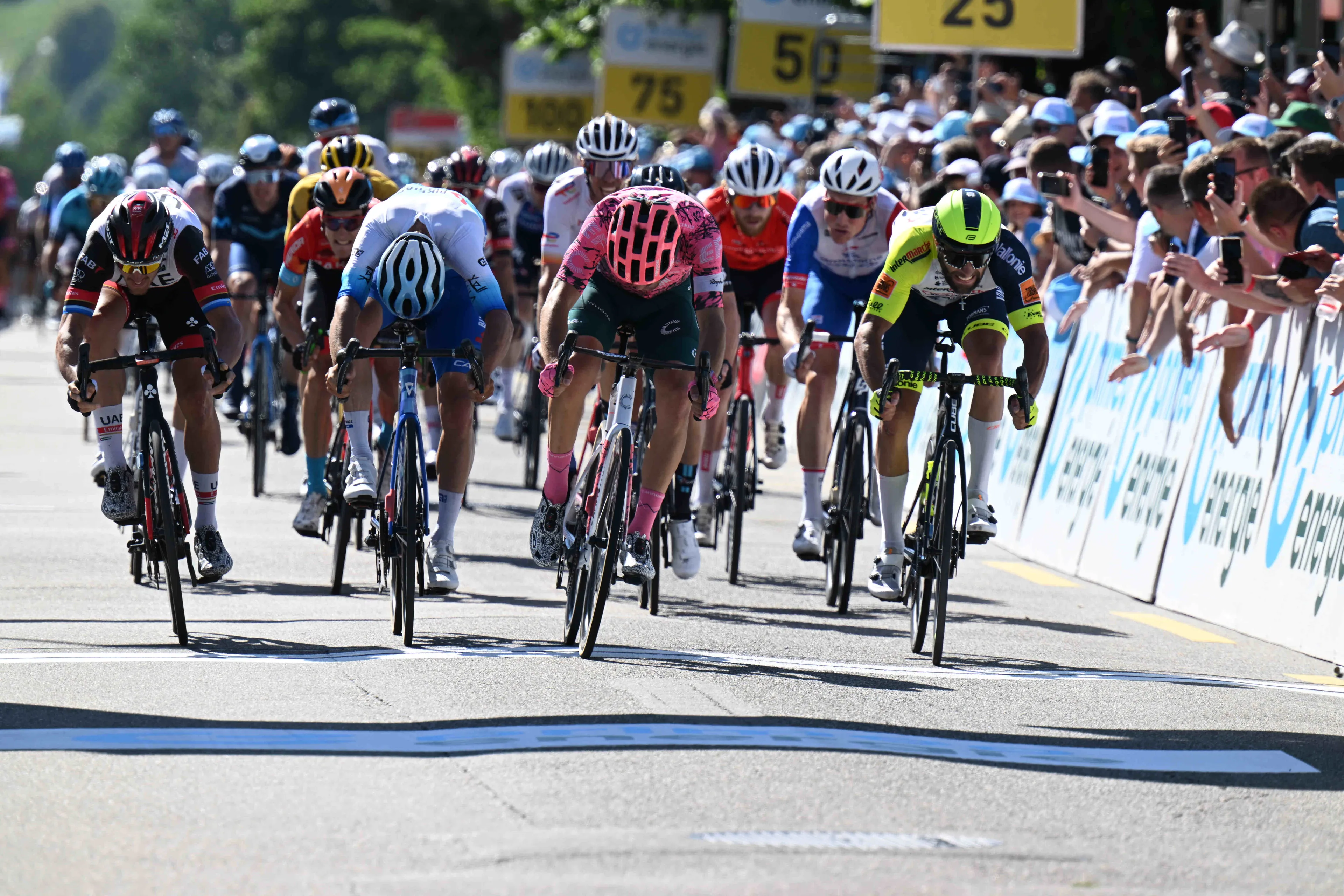 From heaven back down to earth - Alberto Bettiol mistakenly celebrates second place in Suisse