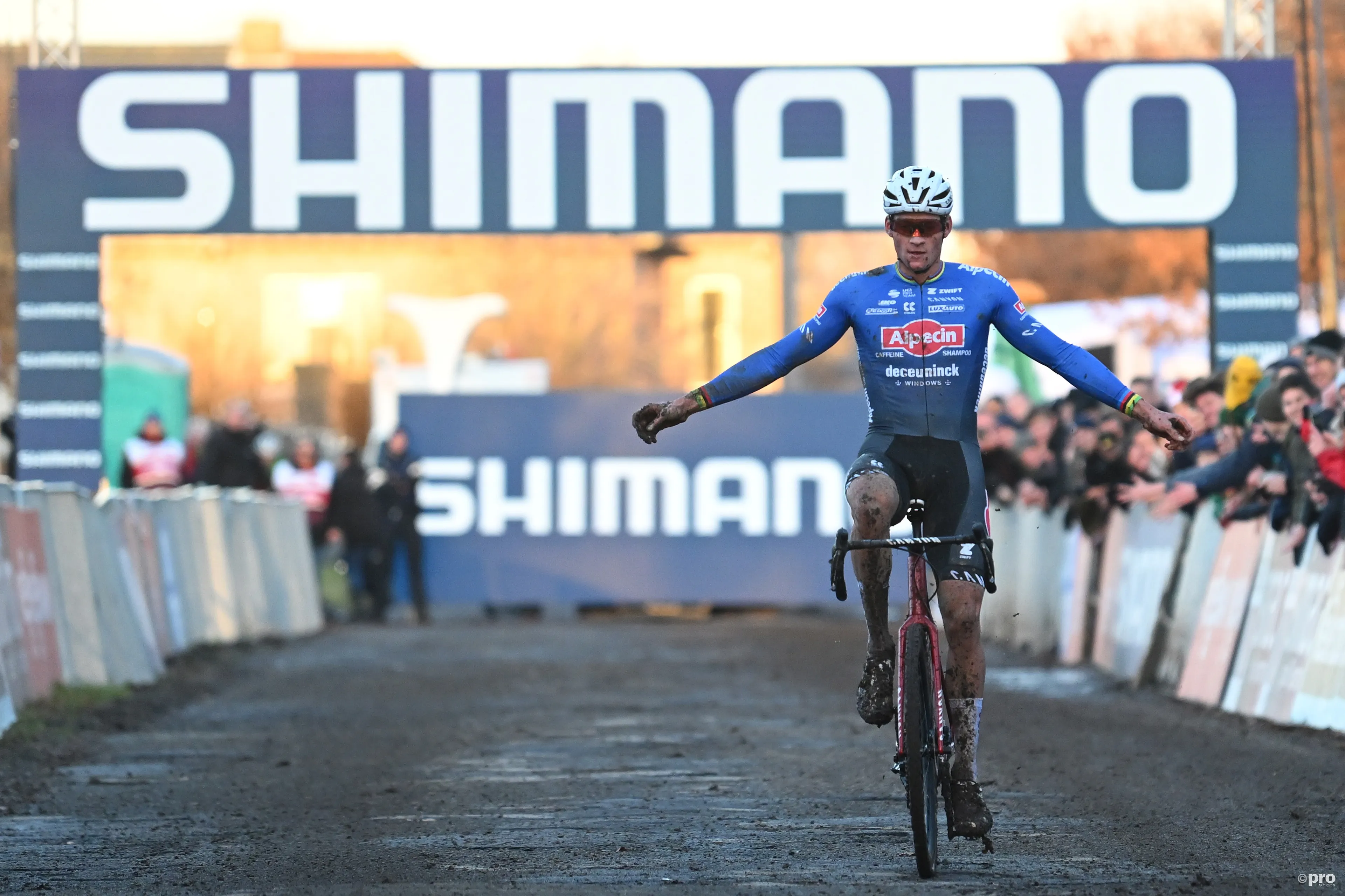 Mathieu van der Poel outperforms Wout van Aert to win World Cup Benidorm