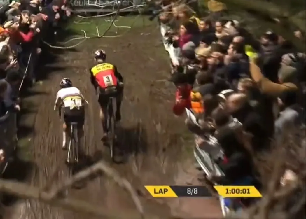 Video: Wout van Aert and Tom Pidcock's epic battle at Superprestige Diegem