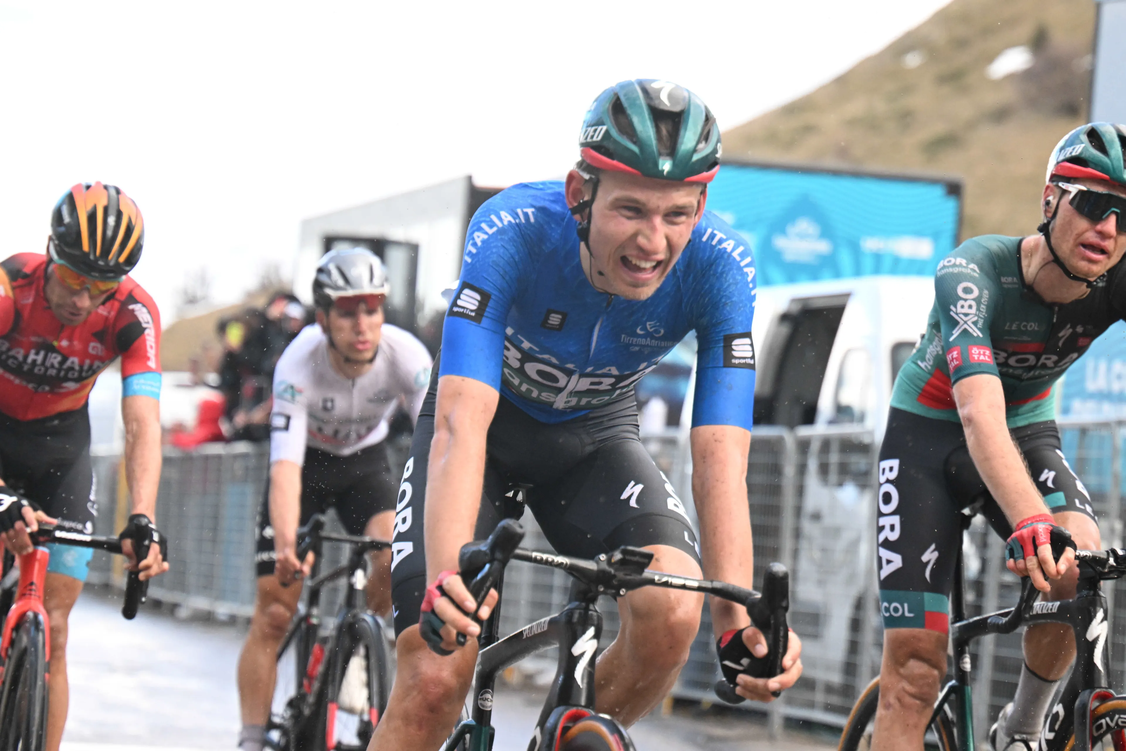 "I am a little disappointed to lose the jersey already" - Lennard Kämna thrives at Tirreno-Adriatico queen stage but overtaken by Primoz Roglic