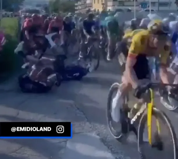 VIDEO: Fan captures first-hand view of terrifying Giro d'Italia crash