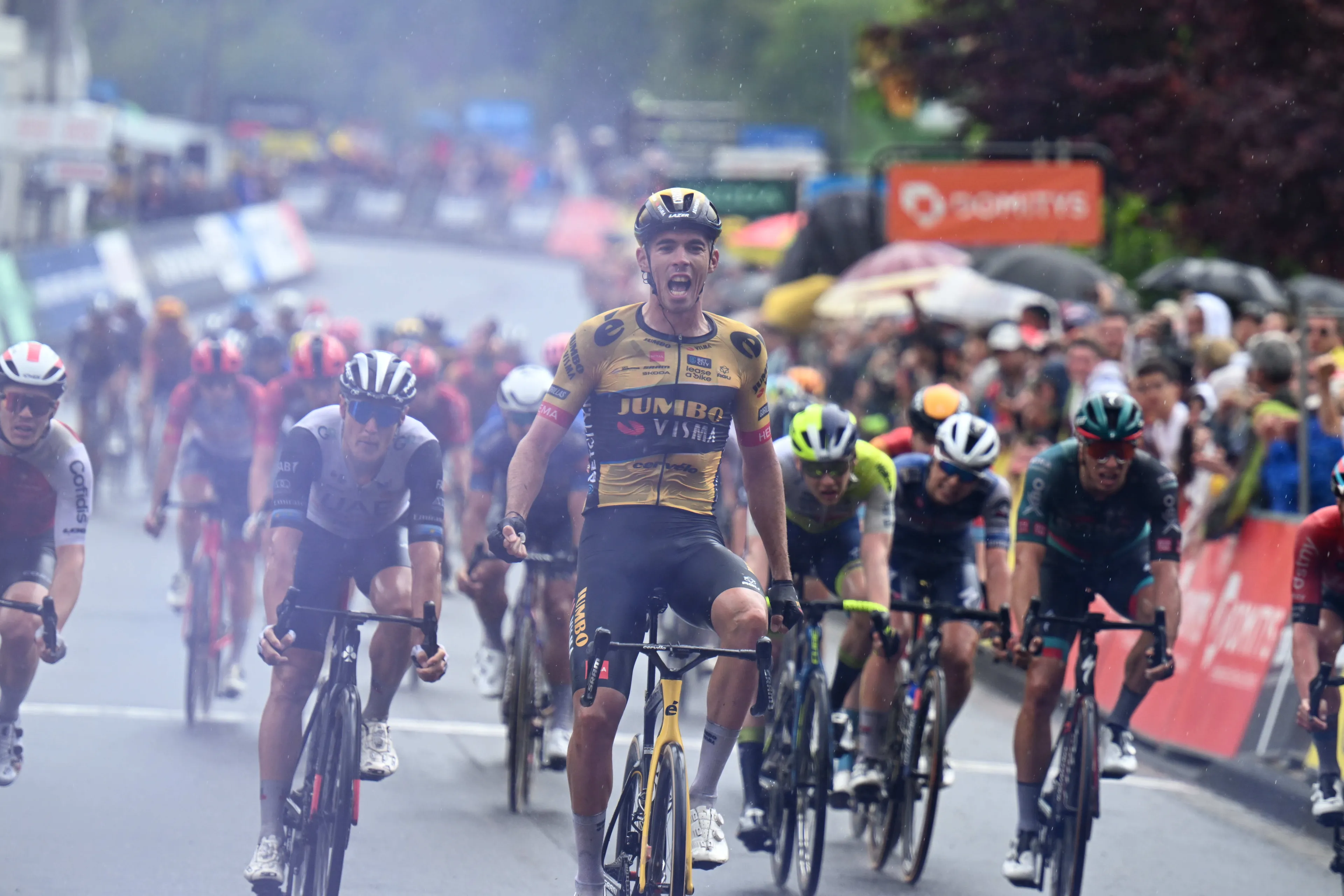 Criterium du Dauphiné: Christophe Laporte takes second stage win as he beats Bennett and Groenewegen in crash-marred sprint