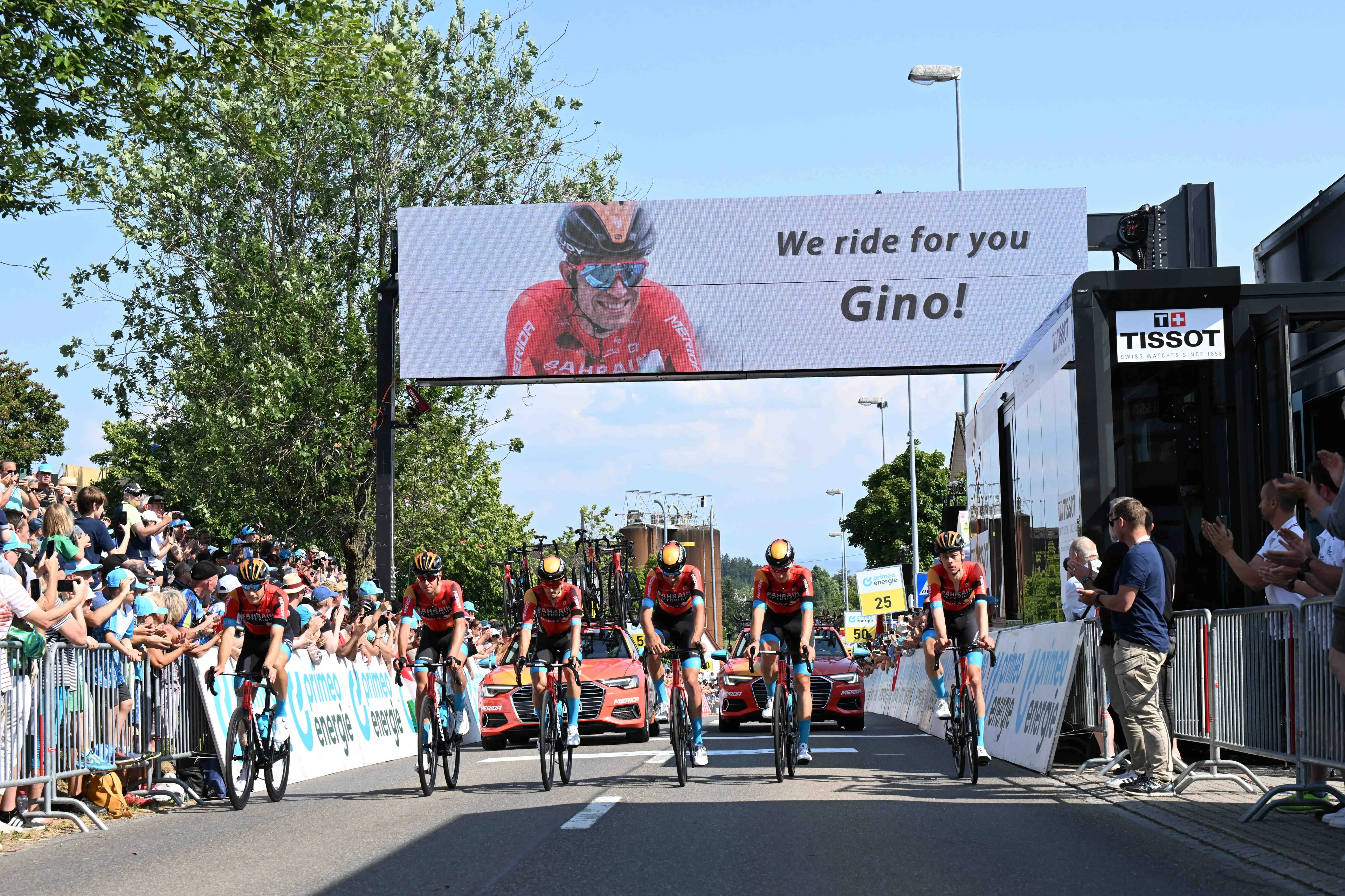Bahrain - Victorious among several teams who leave Tour de Suisse following excruciating 24 hours