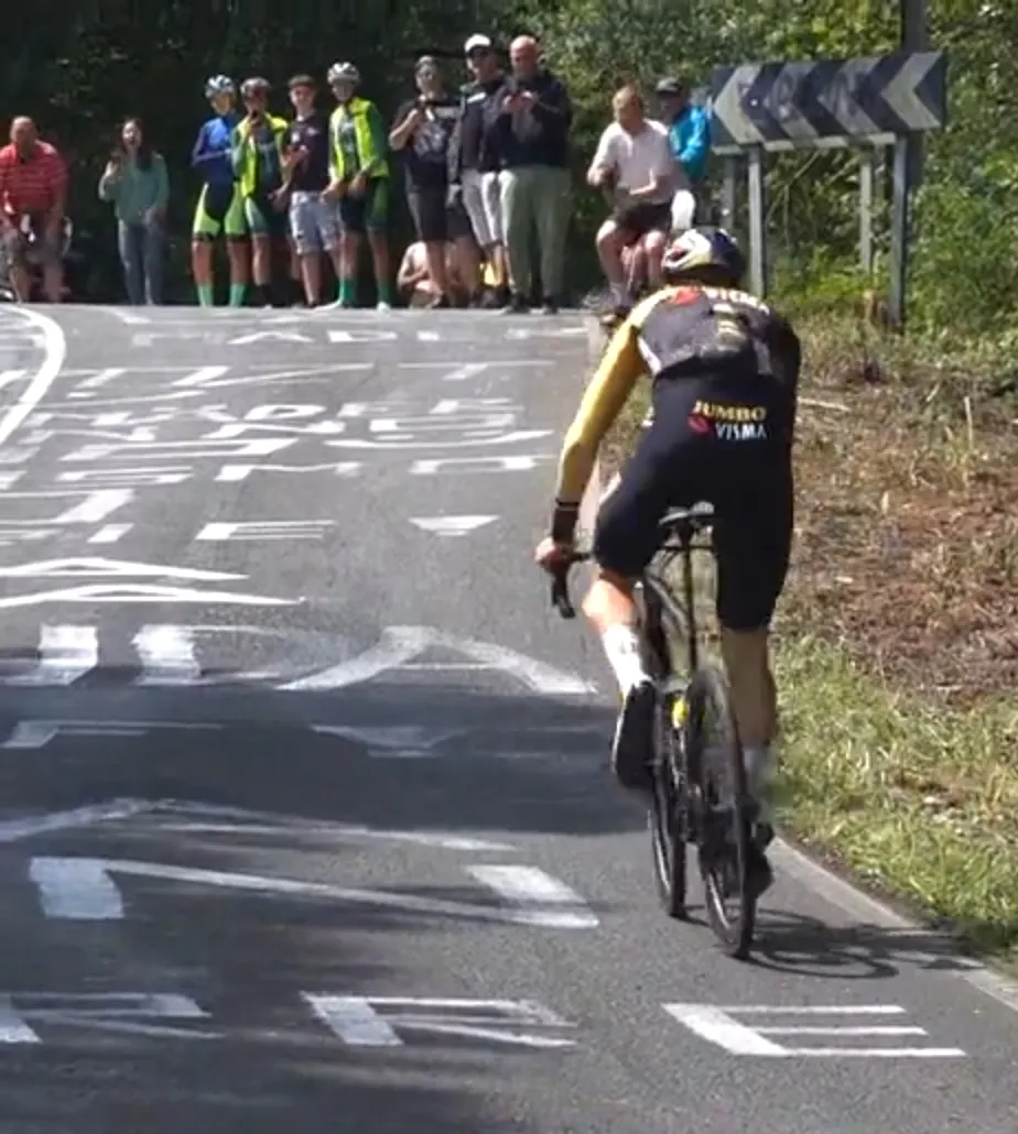 VIDEO: Jonas Vingegaard and Wout van Aert recon Tour de France stage 1 climb, van Aert snatches Strava KOM
