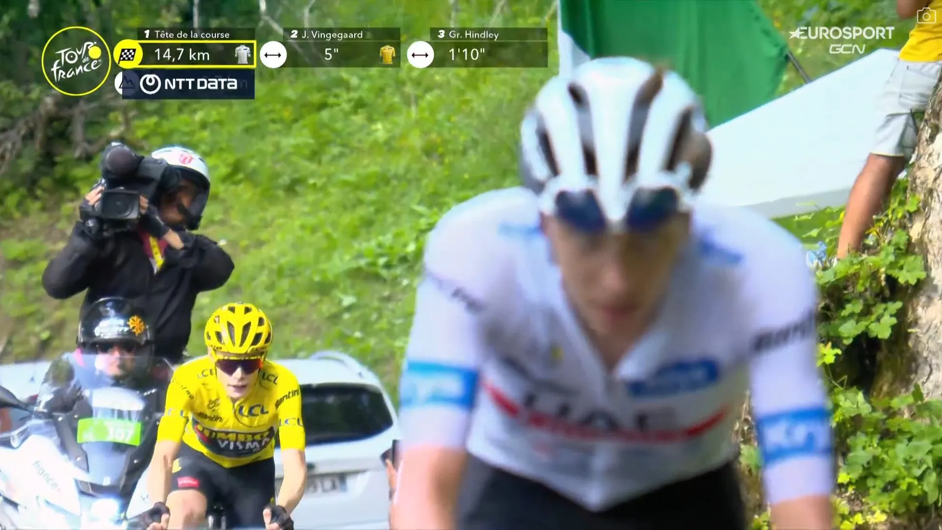 VIDEO: Tadej Pogacar attacks on the Col de Joux Plane