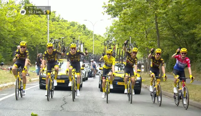 VIDEO: Jumbo-Visma toast to another successful Tour de France