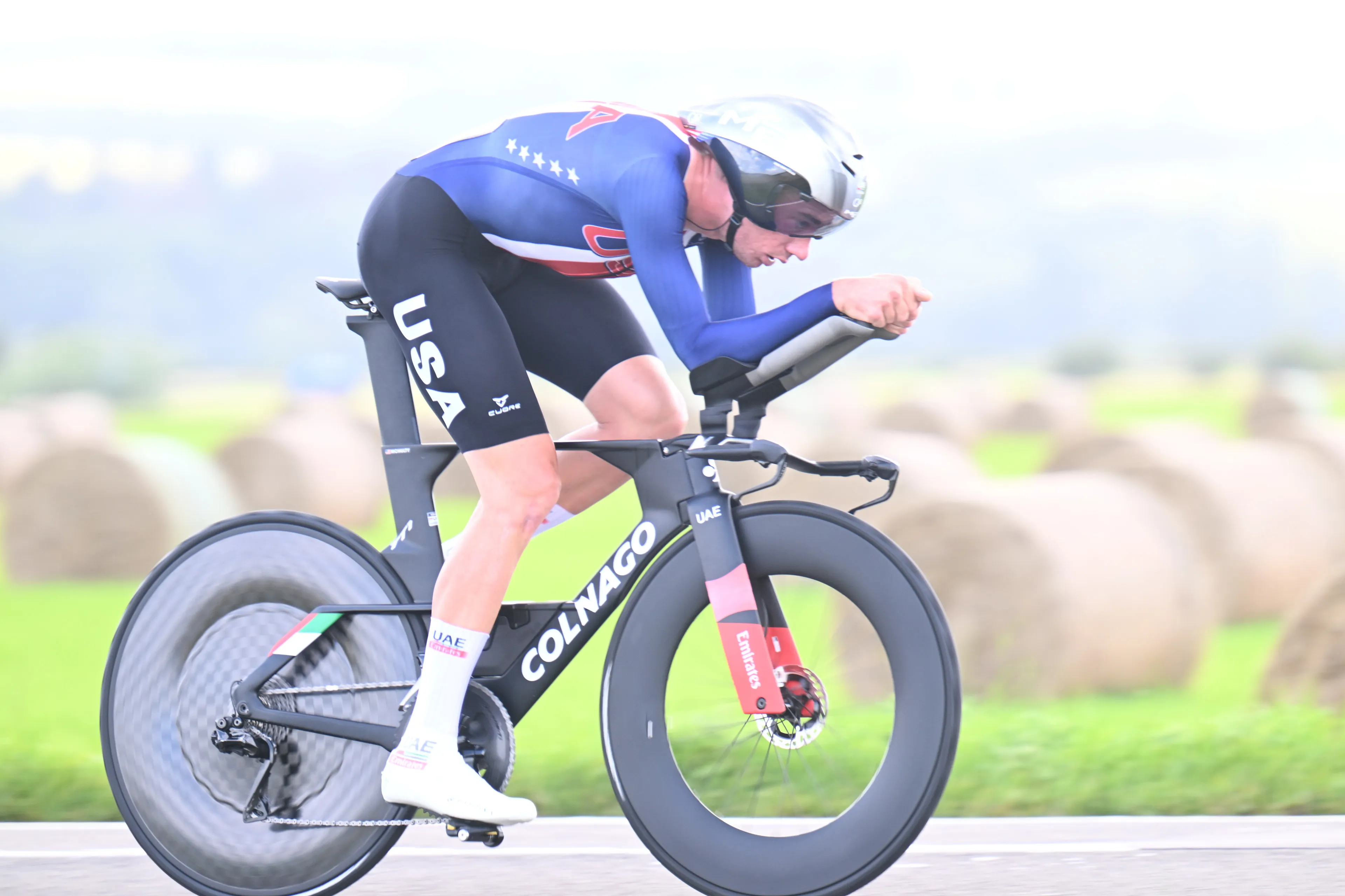 UAE Team Emirates 1-2-3 as Brandon McNulty takes victory against the clock on stage 2 of 2024 UAE Tour ahead of Jay Vine & Mikkel Bjerg