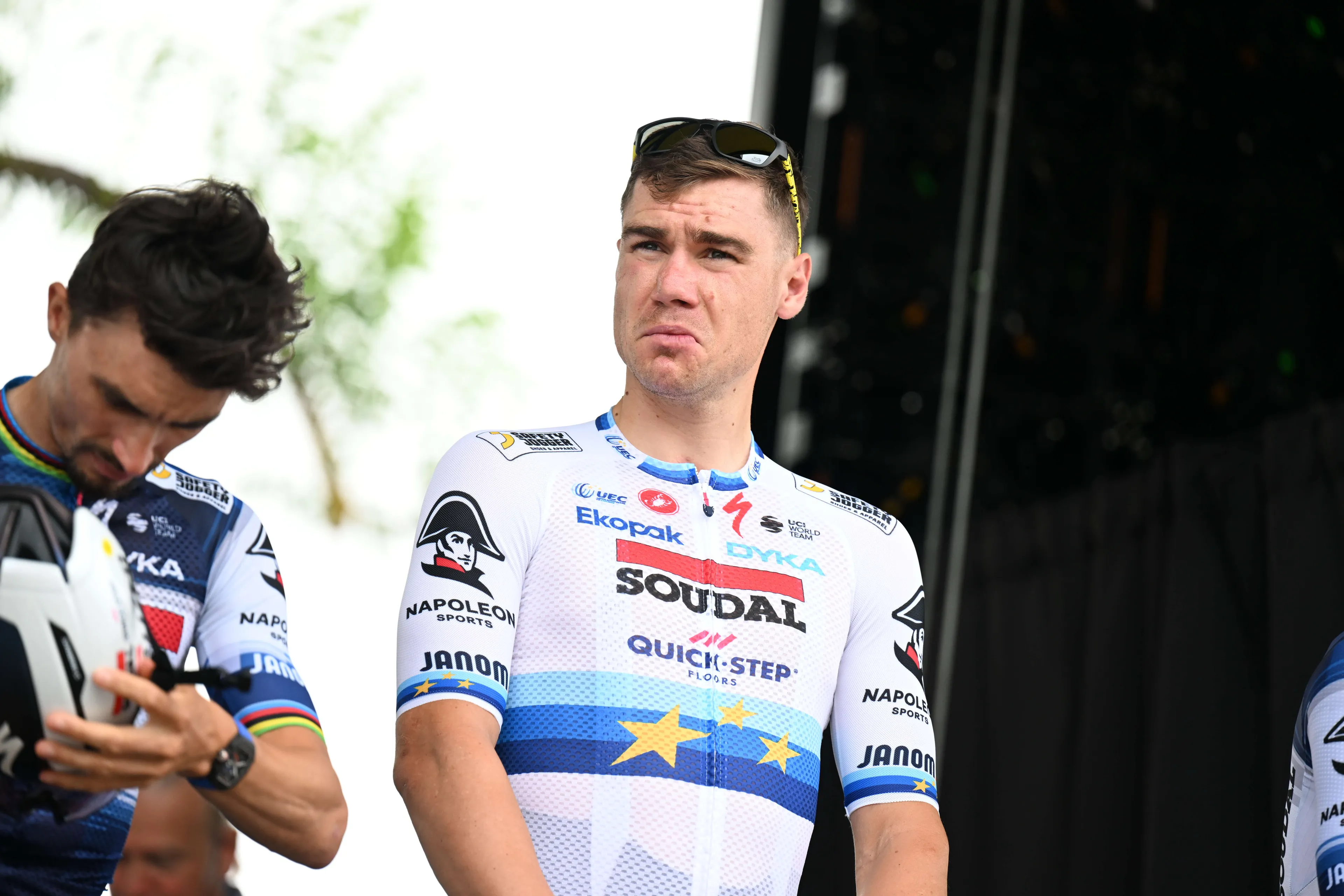 Lista de partida preliminar Binche-Chimay-Binche incluindo Ivo Oliveira, Girmay, De Lie, Jakobsen, Vernon, Ackermann e Gee