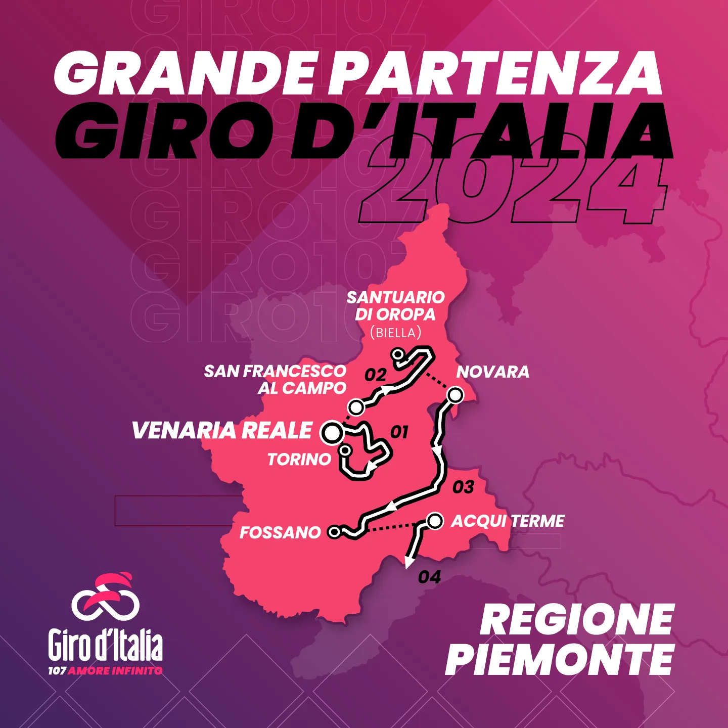 Profiles & Route Giro d'Italia 2024 - Piemonte grande partenza and Monte Oropa summit finish on stage 2