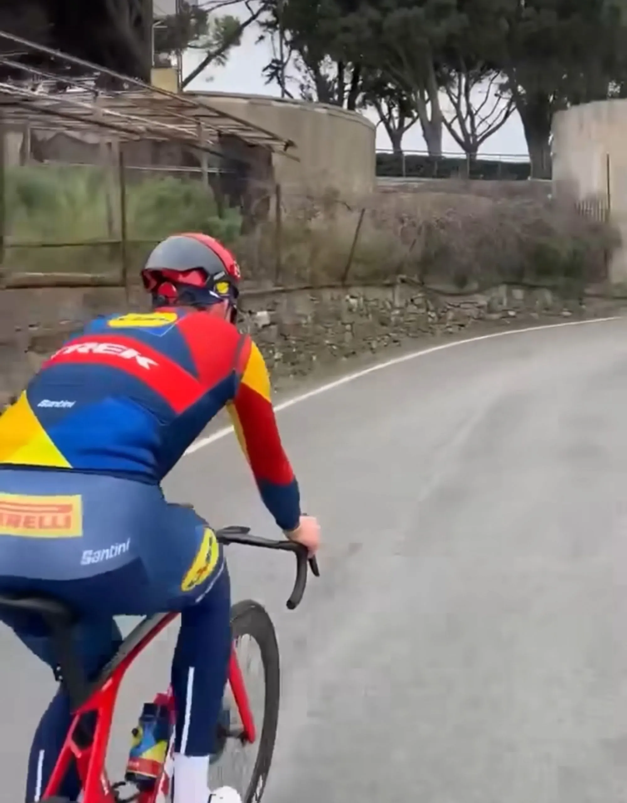 VIDEO: Mads Pedersen steps up Classics preparation with trip to the Poggio