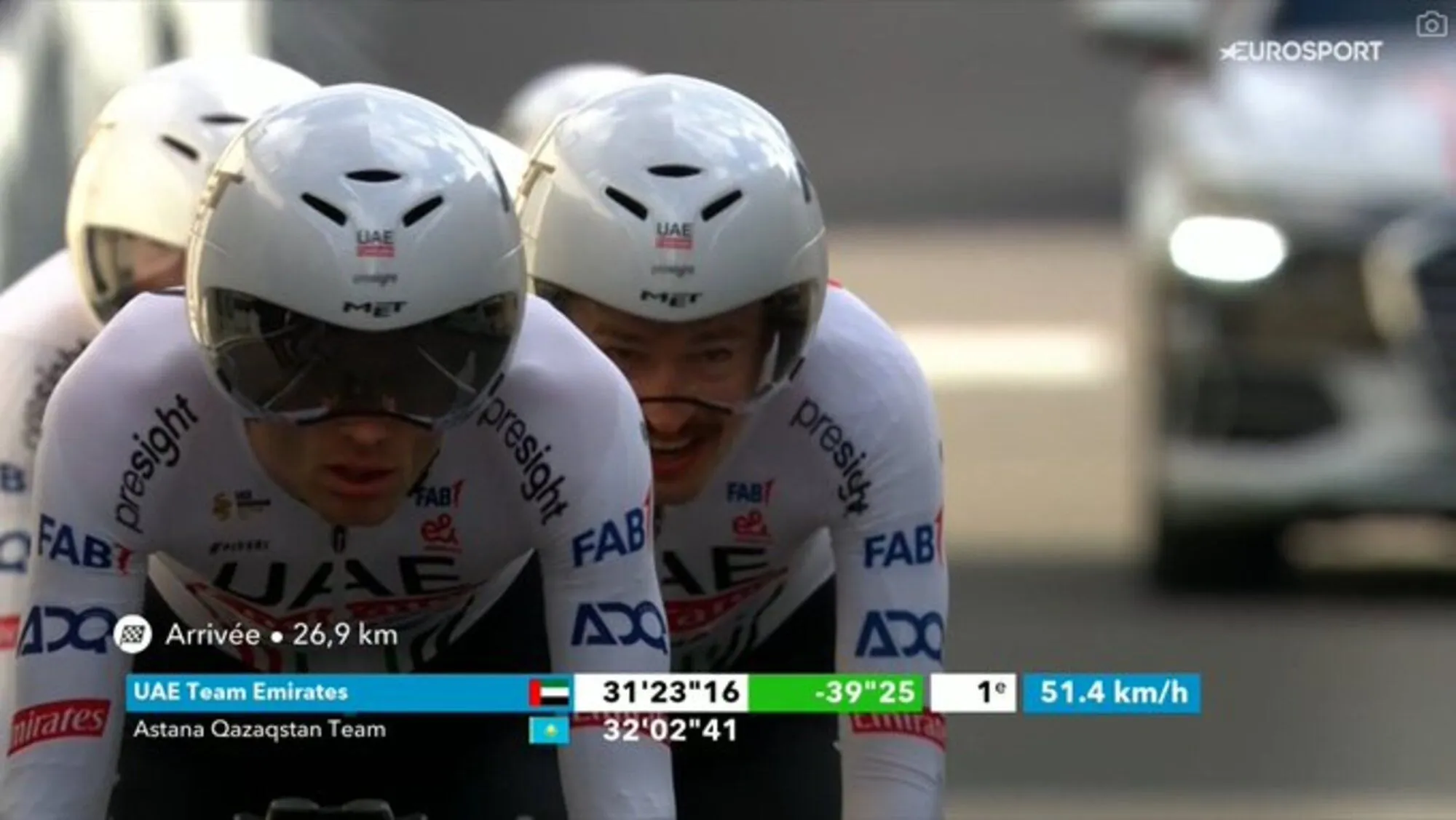 UAE Team Emirates take victory in rain-affected team time-trial at Paris-Nice 2024, Brandon McNulty into Maillot Jaune