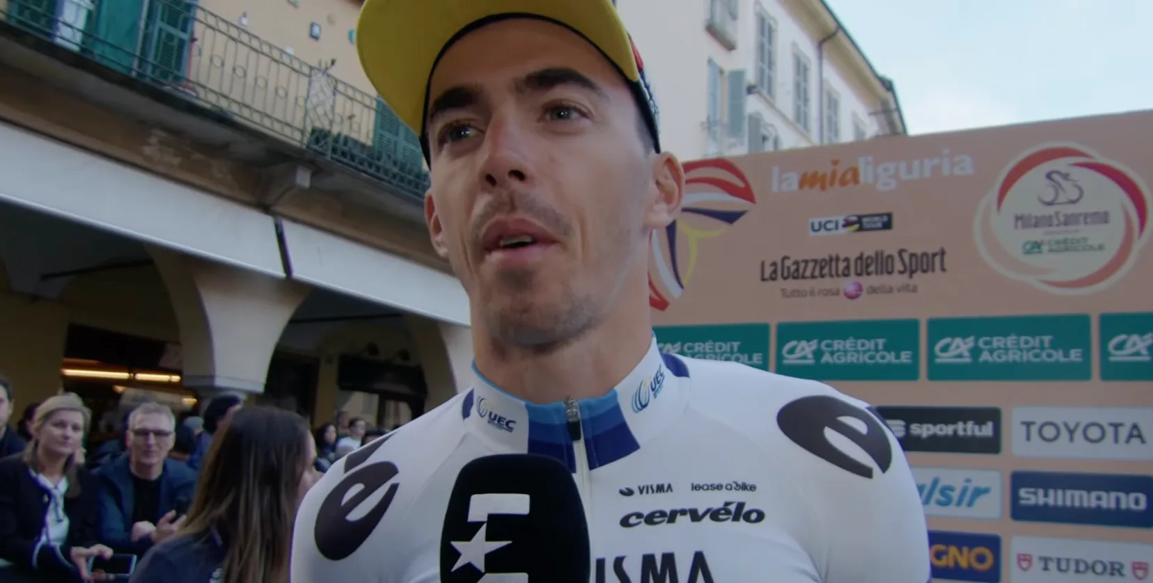 Christophe Laporte sobre o plano da Visma para a Milan-Sanremo sem Wout van Aert: "Olav Kooij para o sprint e eu para uma corrida dura".