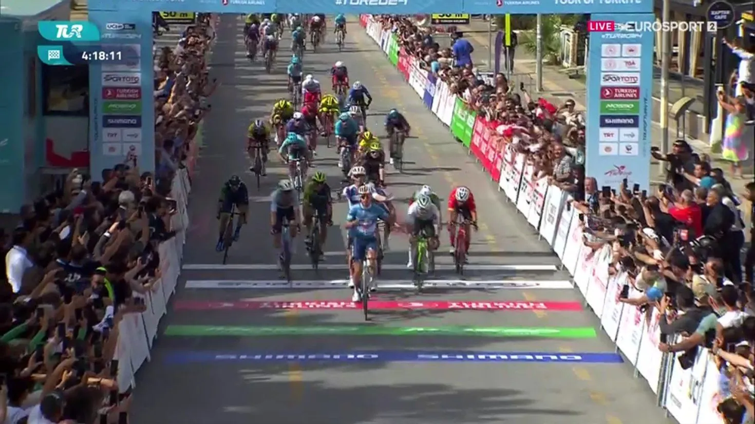 Tour of Turkey: Tobias Lund Andresen wins for the second day in a row in another extremely dangerous sprint