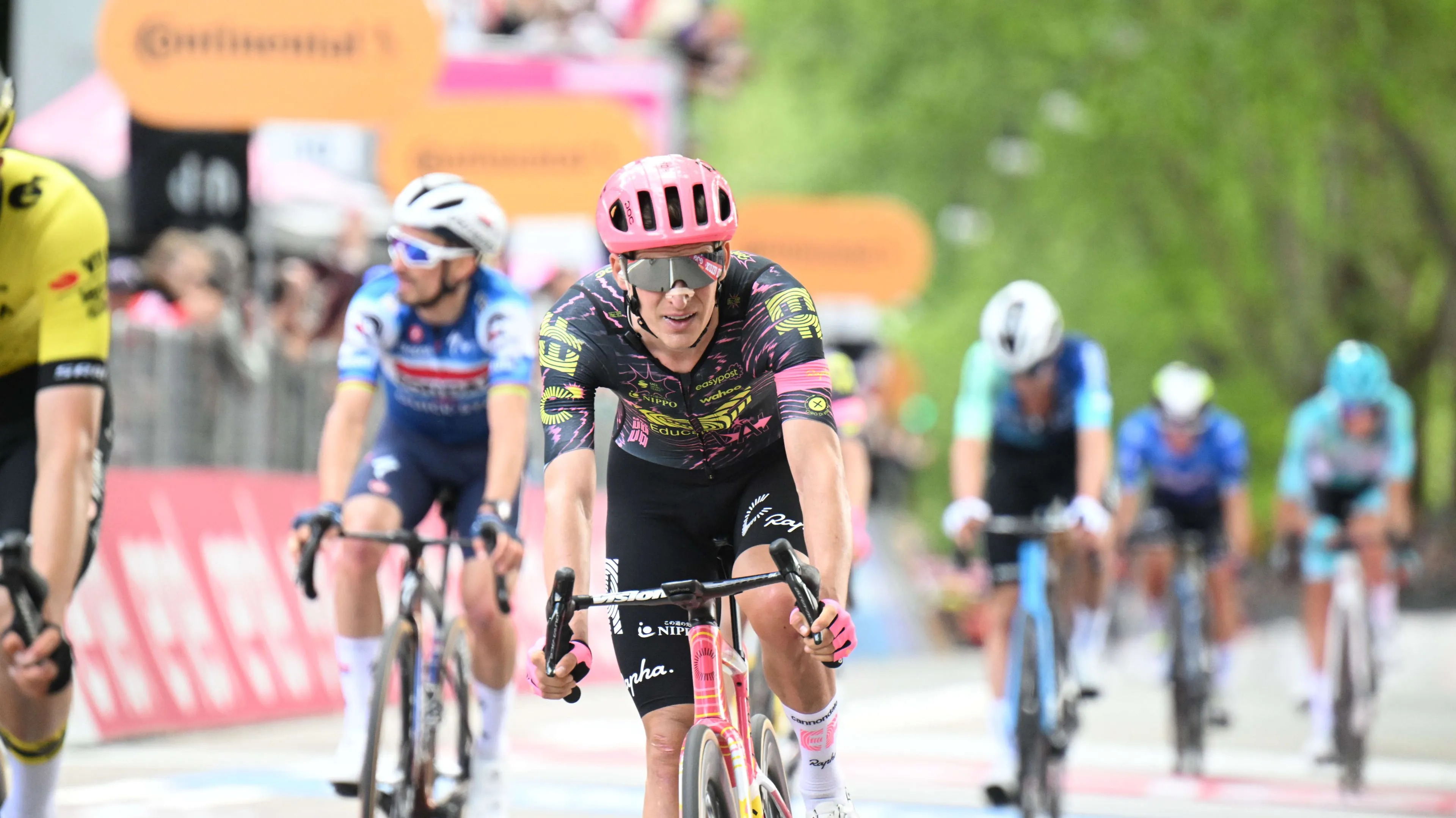 "He’s just a little kid having fun on the bike" - Mikkel Honoré made to pay for igniting Tadej Pogacar's racing instinct with late attack on stage 3 of Giro d'Italia