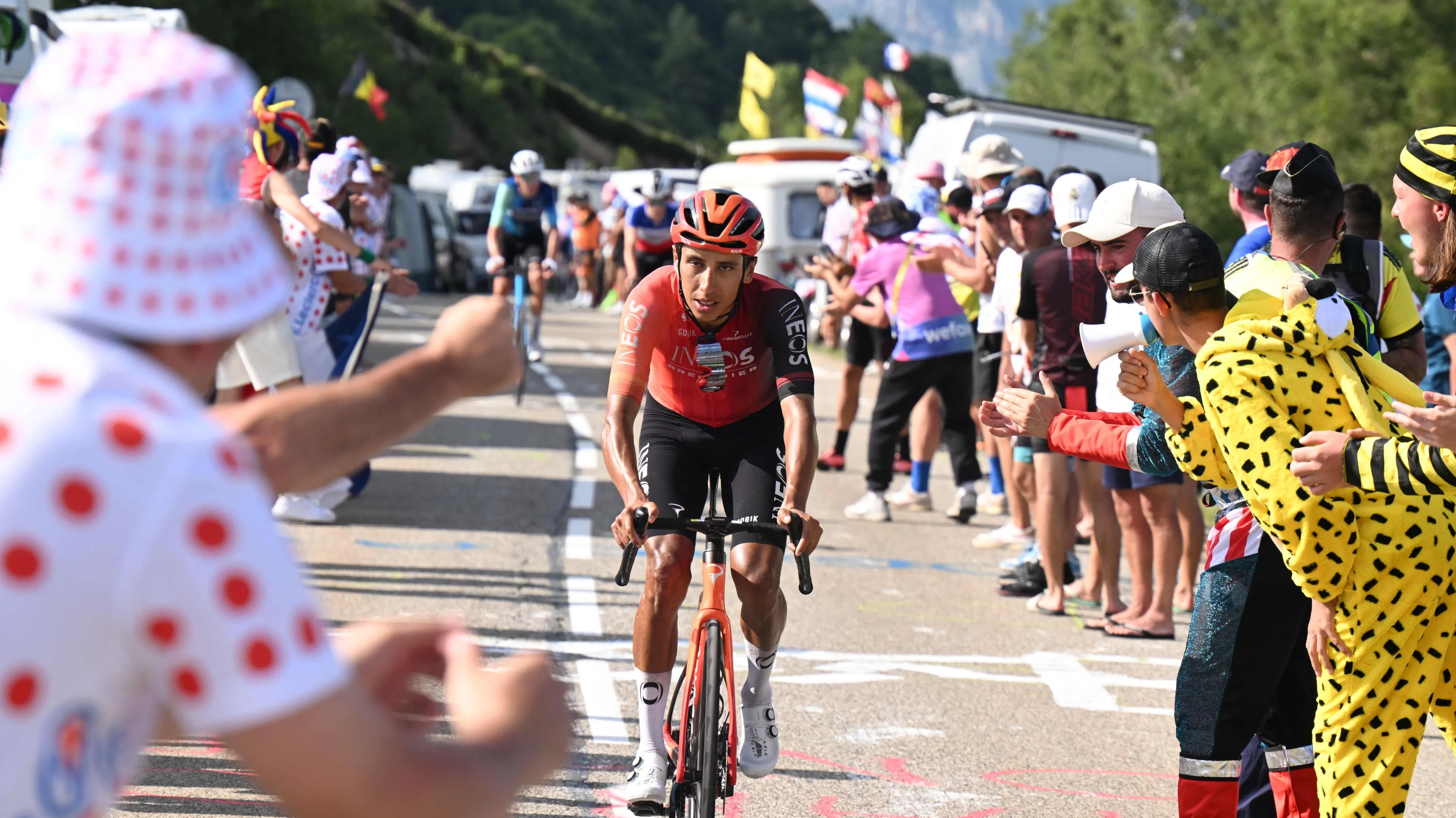 Egan Bernal loses 40 minutes at the end of second week as he battles an illness