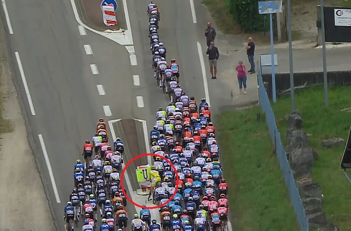 VIDEO: Tadej Pogacar's incredible save to avoid head-on collision at Tour de France