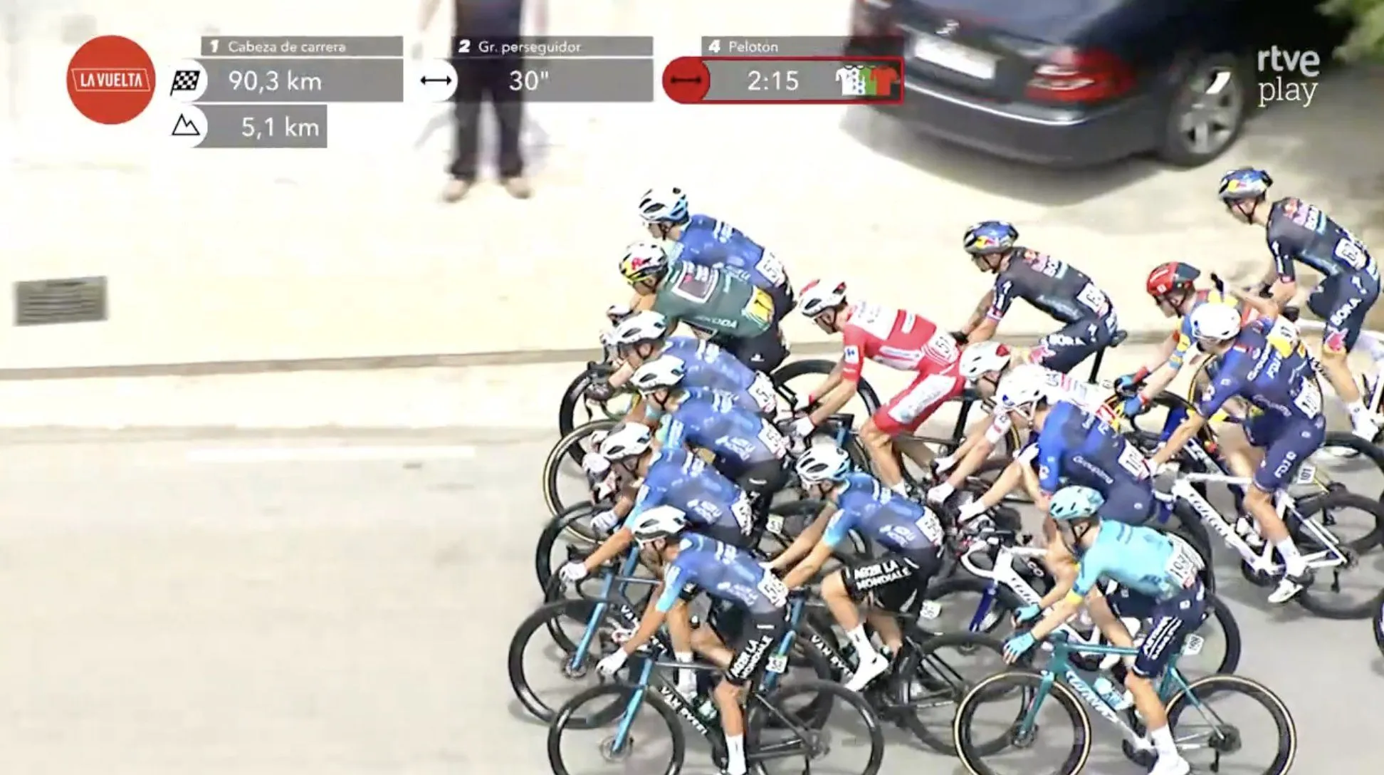 Jury & Fines Vuelta a Espana 2024 | Update stage 11 - Several AG2R riders penalized with 'yellow card' after road block