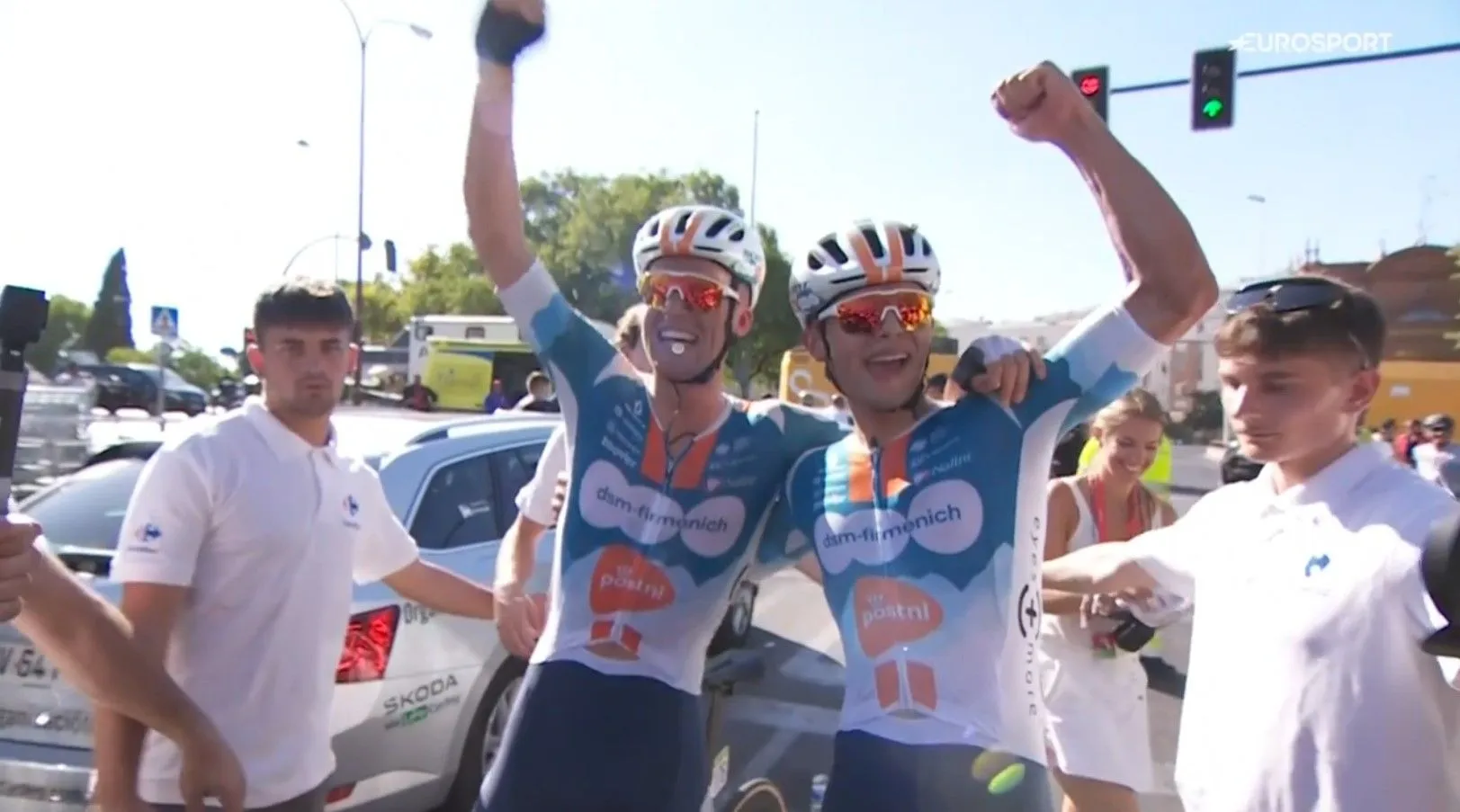 "To beat Wout van Aert... he's one of the best long sprinters in the world, it's just crazy" - Pavel Bittner in disbelief after sprint win on stage 5 of 2024 Vuelta a Espana