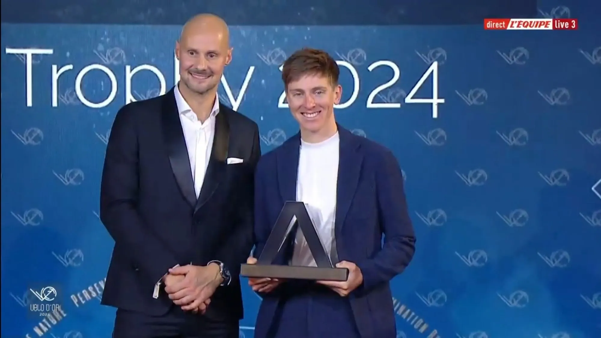 "Maybe my name will be on the trophy someday" - Tadej Pogacar reacts to multiple awards picked up at Velo d'Or 2024