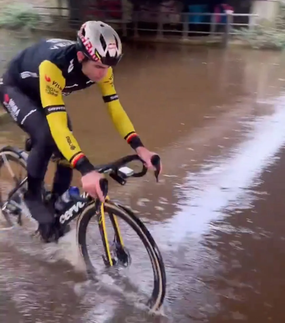 VIDEO | Wout van Aert takes off-road training to it's literal meaning