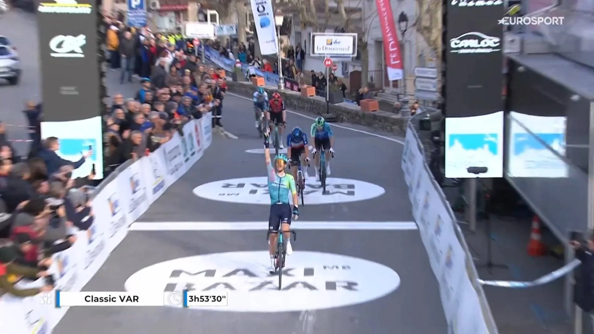 Victory for Astana at the Classic Var - Christian Scaroni beats Decathlon duo, Vauquelin and Buitrago at Mur de Fayence