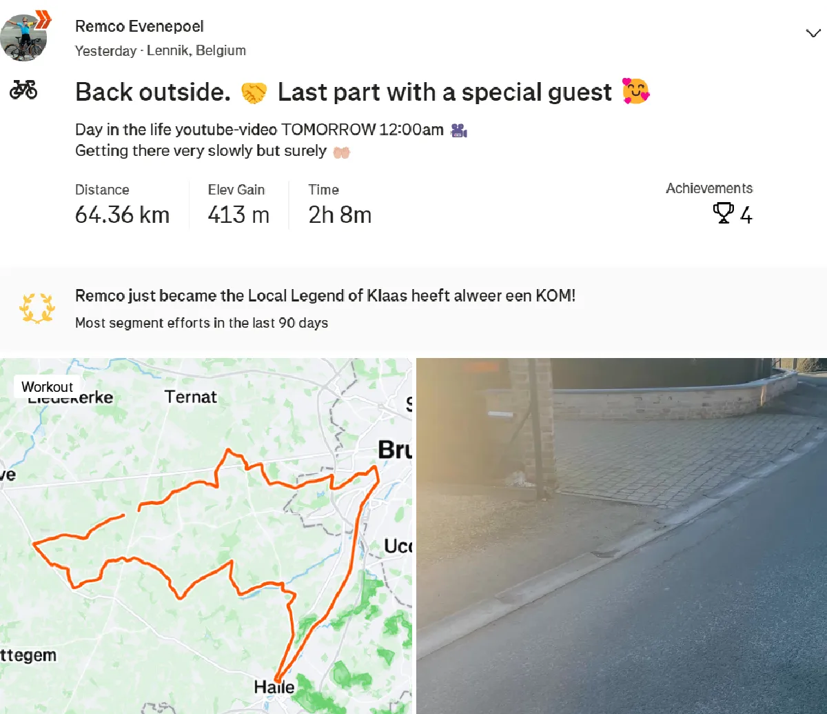Remco Evenepoel hits the roads for the first time in two months: "I'm getting there very slowly, but surely"