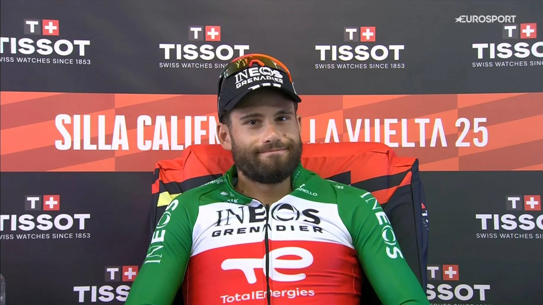 "I suffered more in the hotseat than on the bike!" - Filippo Ganna survives nervy wait to take bounce back stage win at La Vuelta following Tour de France crash