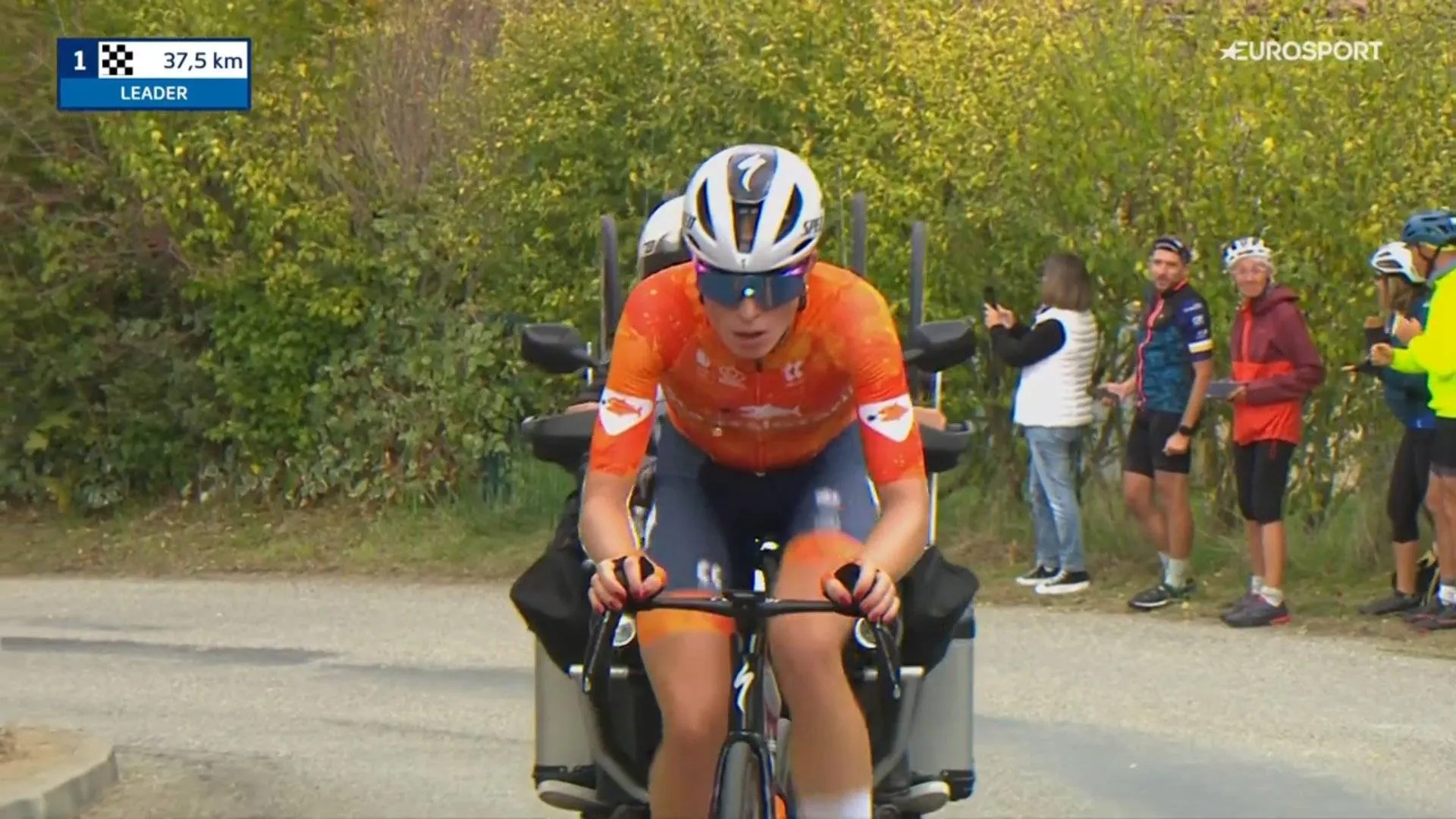 Just like Pogacar - Demi Vollering mimic's men's world champion to take European Champion win "completely on my own"