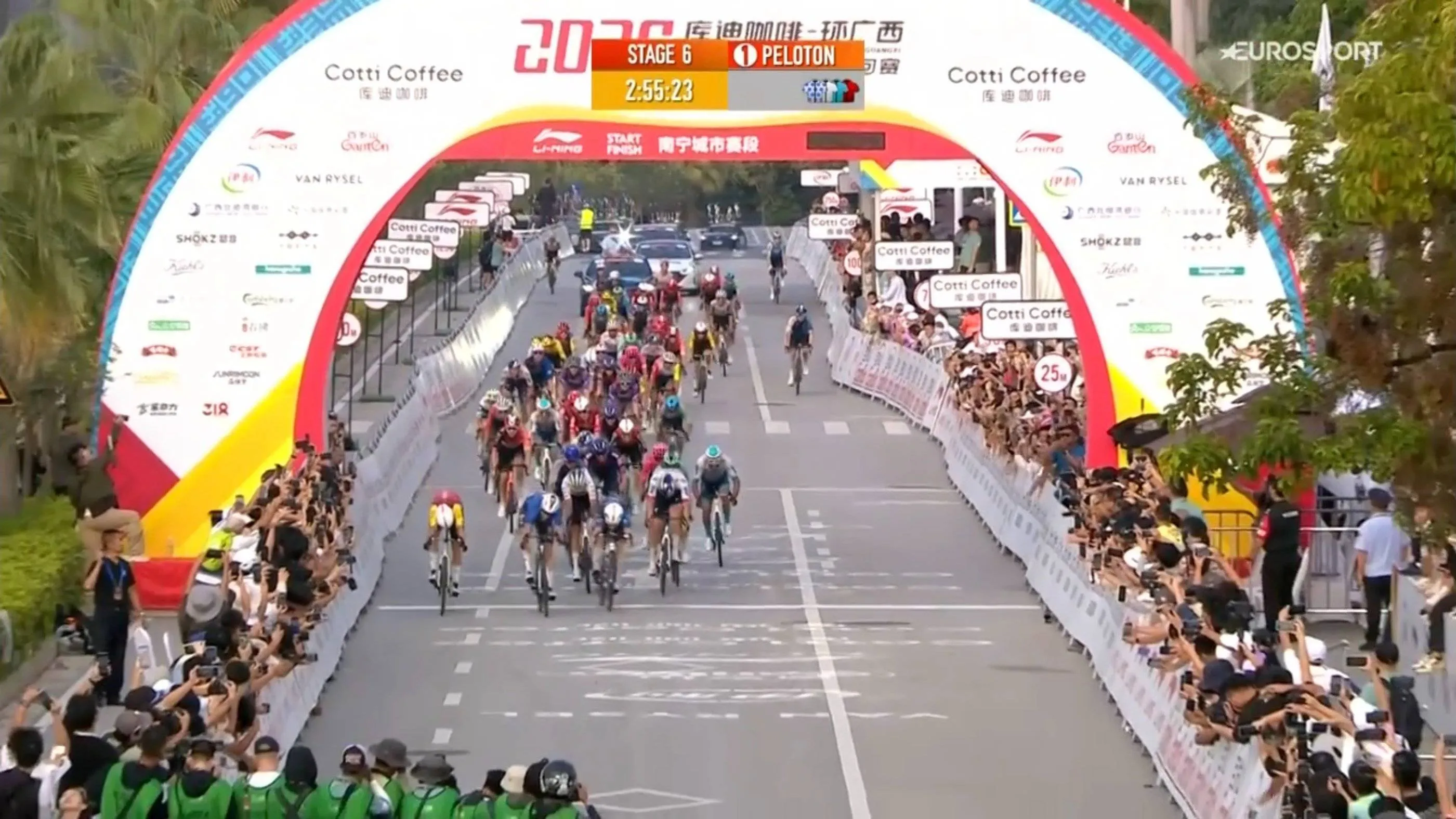 Resultados da 6ª etapa da Volta a Guangxi: Ivo Oliveira 5º, no 'Penta' de Paul Magnier. Double leva a Geral