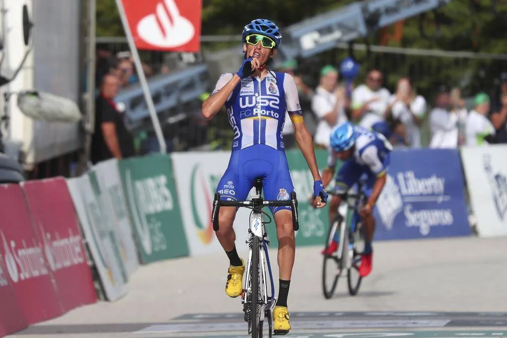 Carvalho, W52 - FC Porto rider, wins at Senhora da Graça in the 2019 Volta a Portugal – photo Nuno Veiga/Lusa