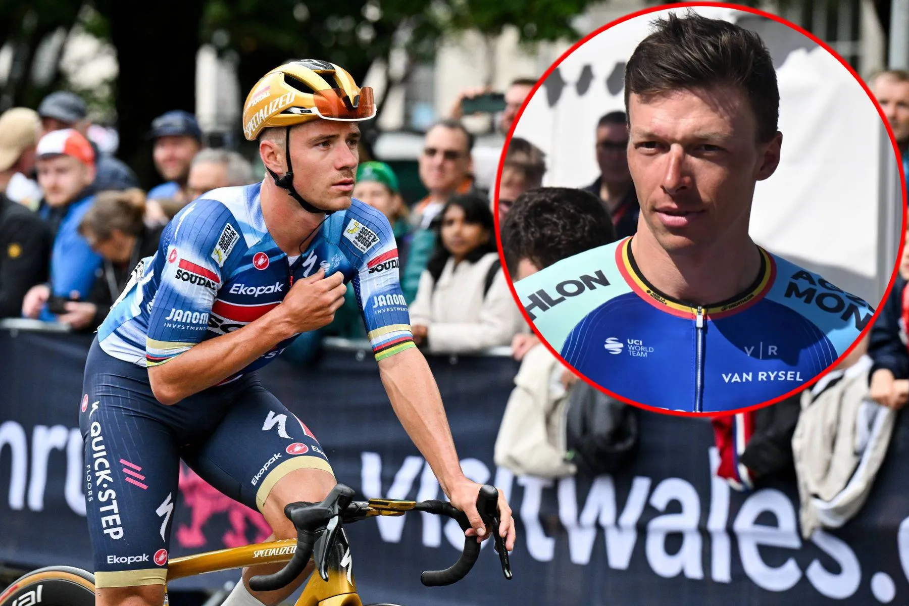 Remco Evenepoel and his compatriot Oliver Naesen