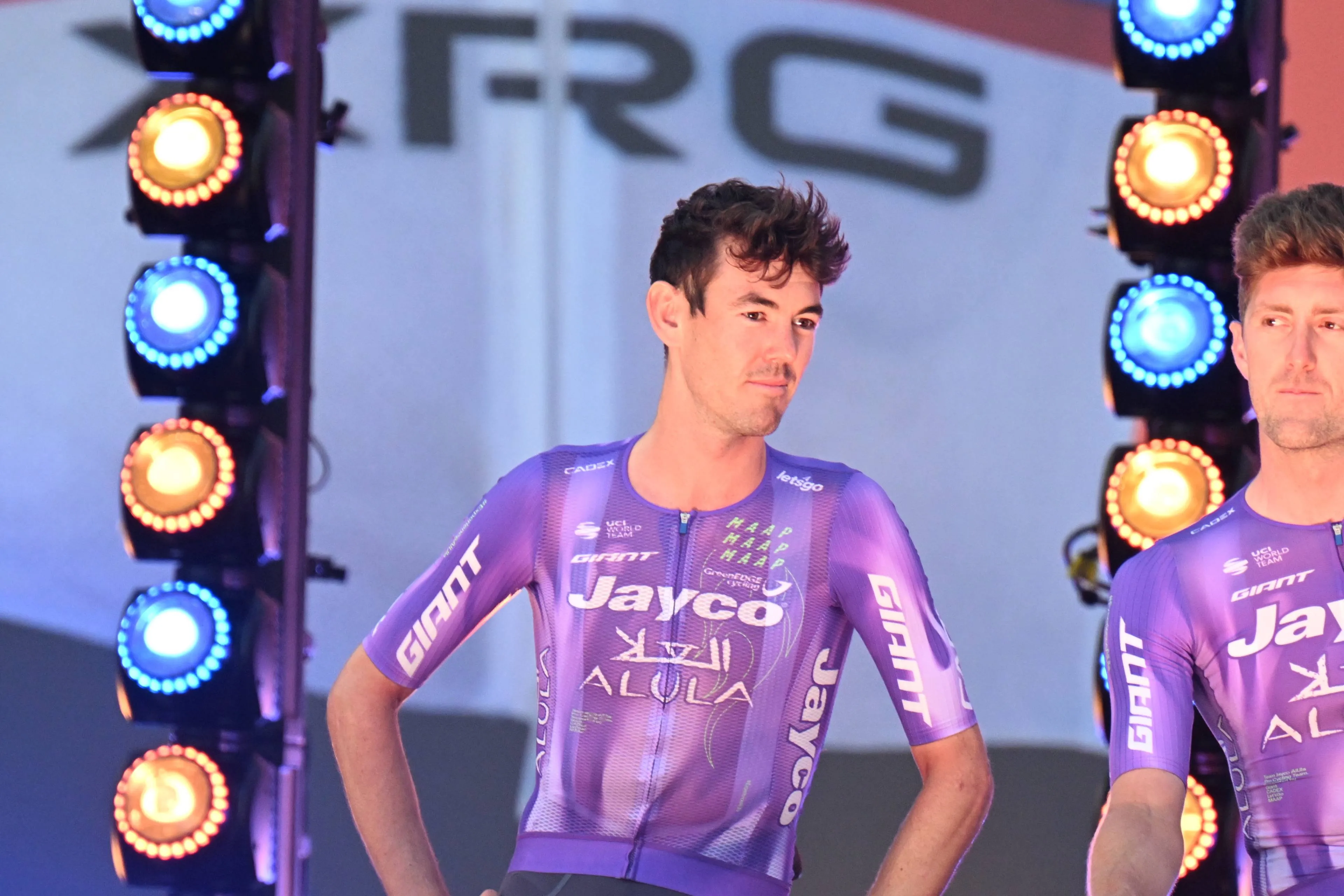 Ben O'Connor during the team presentation at the 2026 Tour Down Under
