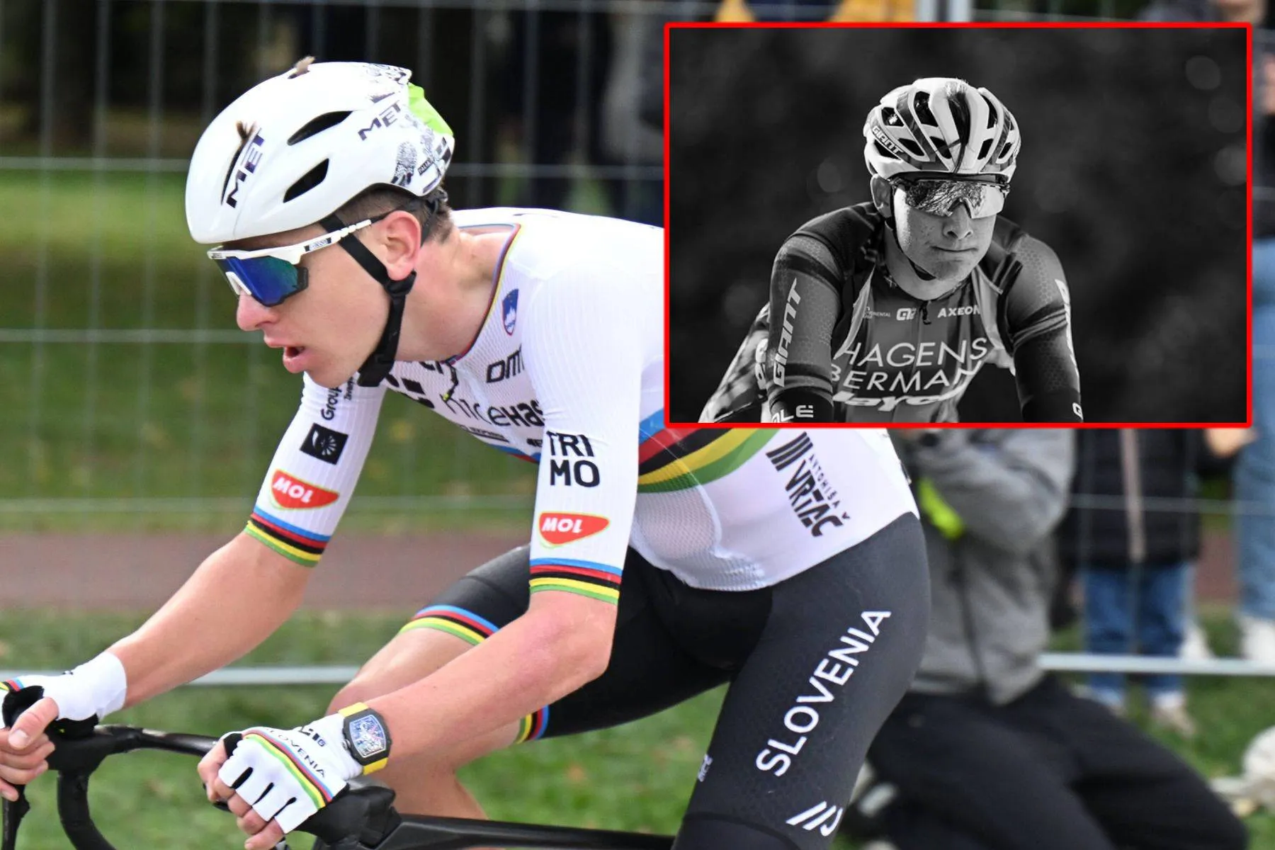 Tadej Pogacar and the late Samuele Privitera