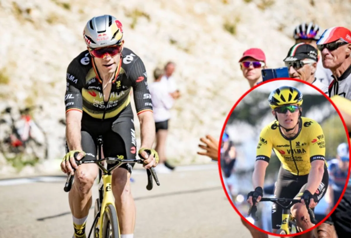 Wout van Aert and Axel Zingle racing for Visma in 2025