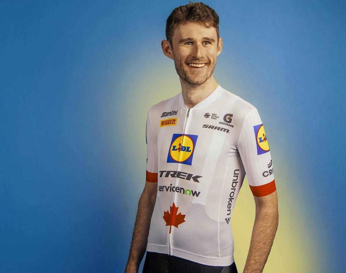 Derek Gee in his 2026 Lidl-Trek jersey