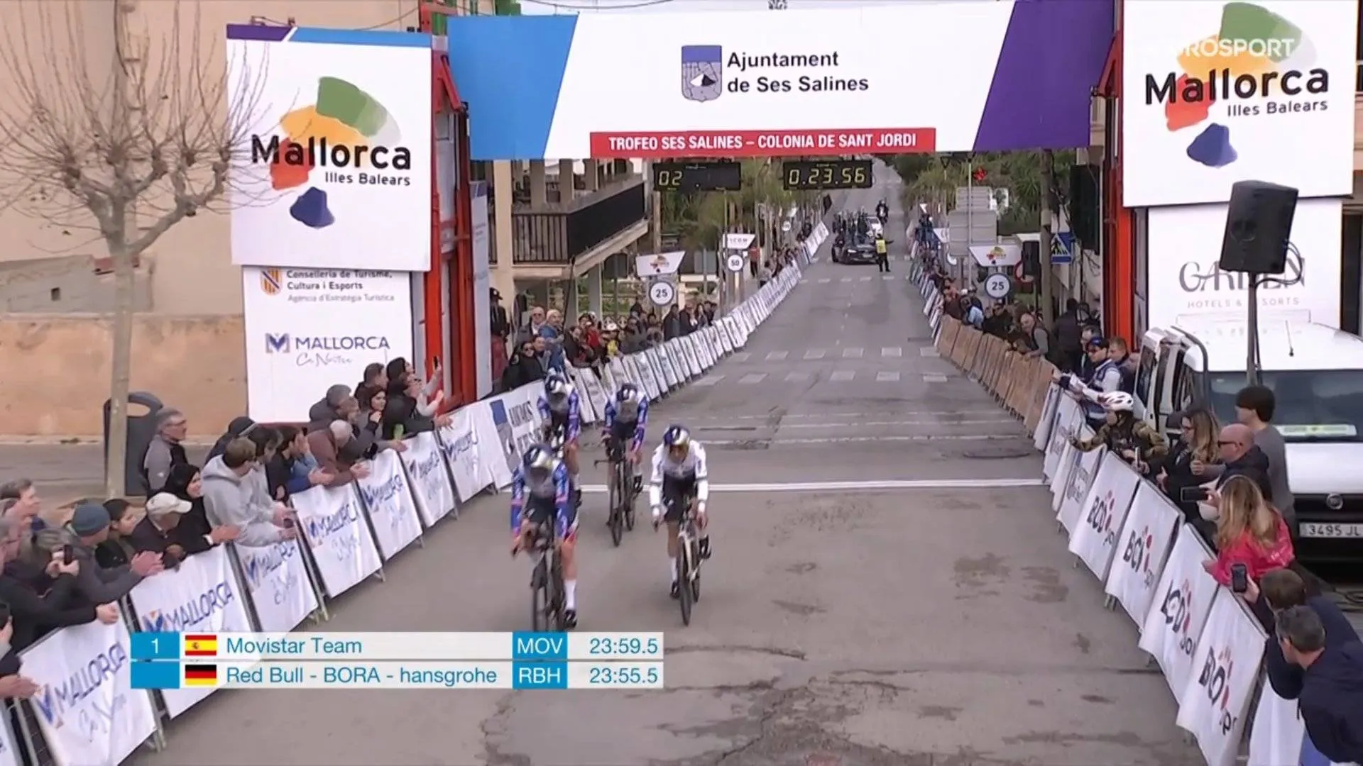 Resultados Trofeo Ses Salines 2026: Red Bull de Remco Evenepoel impõe derrota à Movistar de Nelson Oliveira