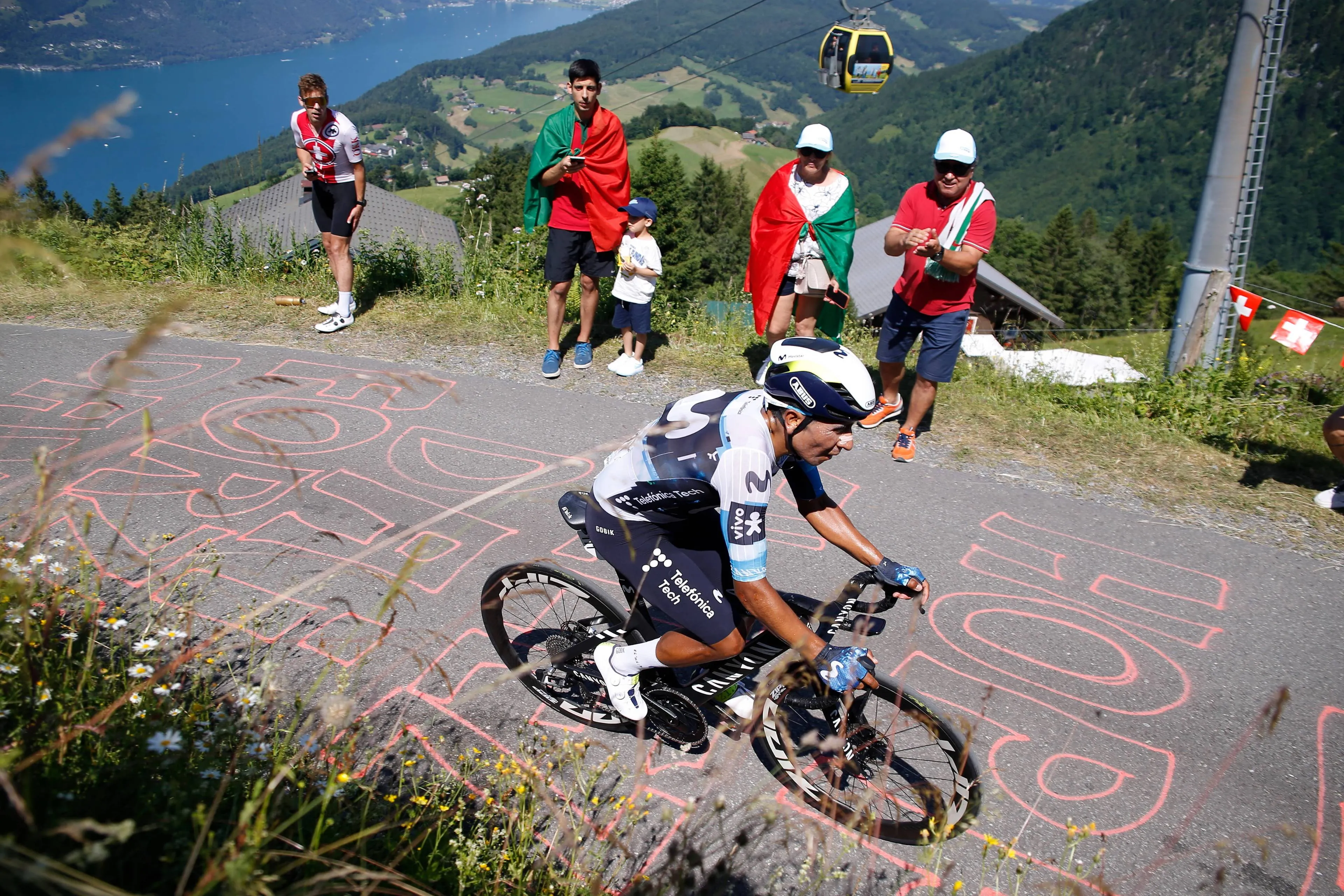 Nairo Quintana at the 2025 Tour de Suisse