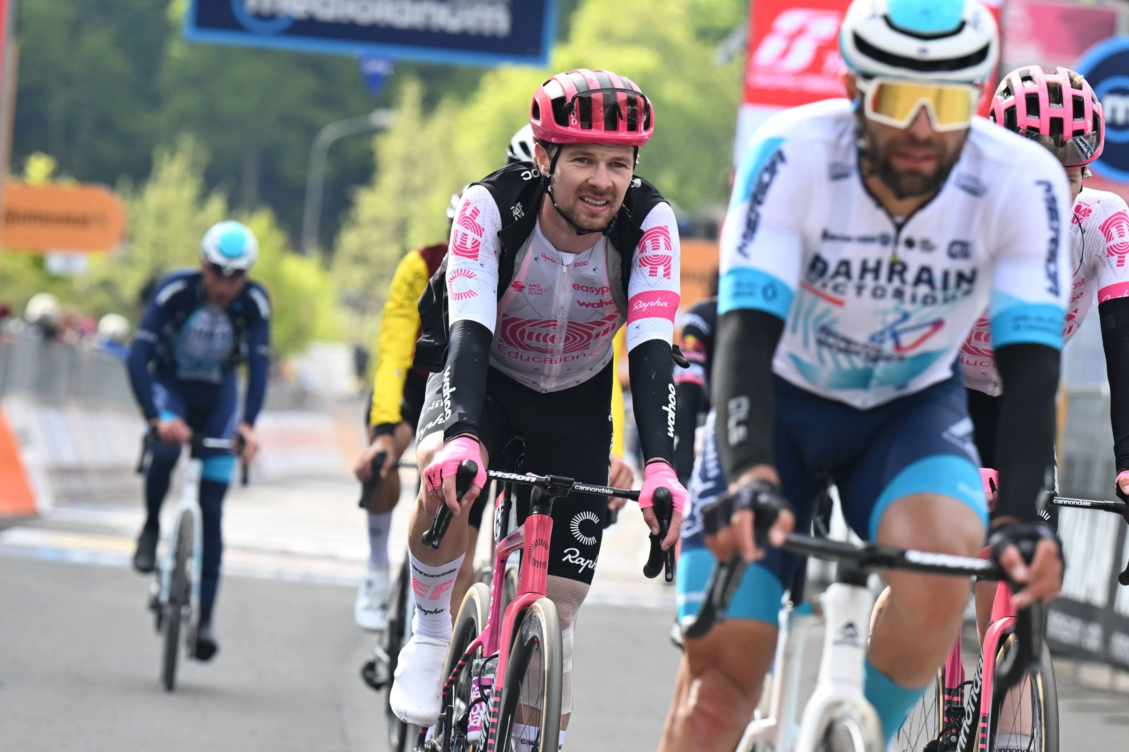 Owain Doull in action for EF at the Giro d'Italia