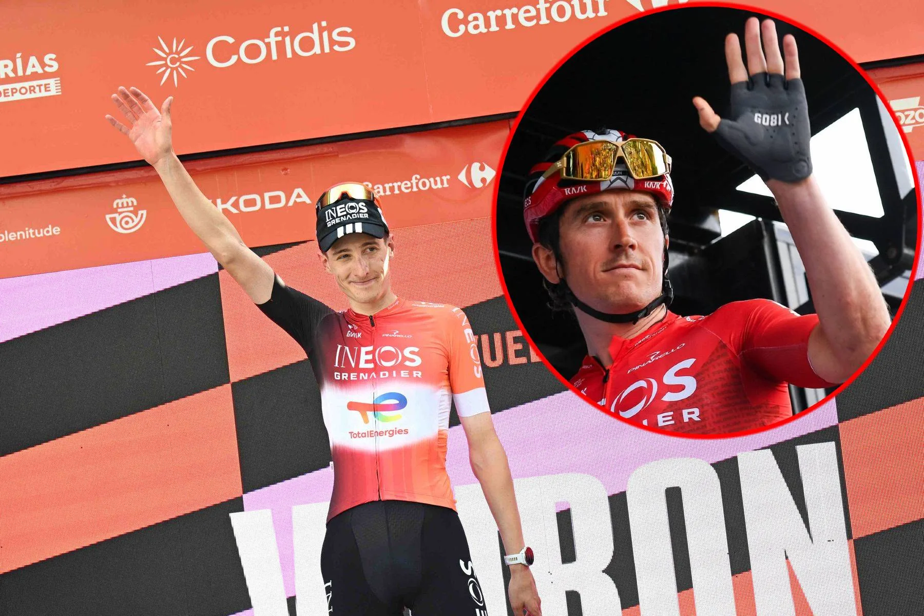 Ben Turner and Geraint Thomas in 2025 with the colours of INEOS Grenadiers