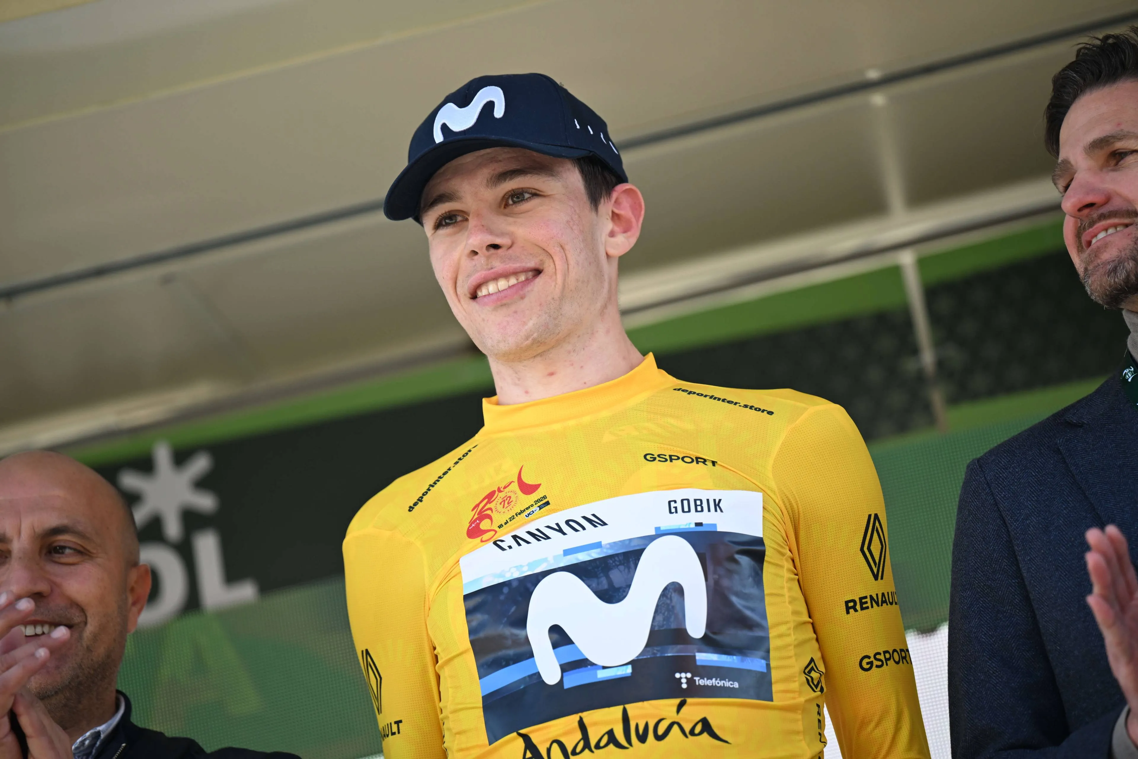 Ivan Romeo in the Yellow Jersey at the 2026 Vuelta a Andalucia