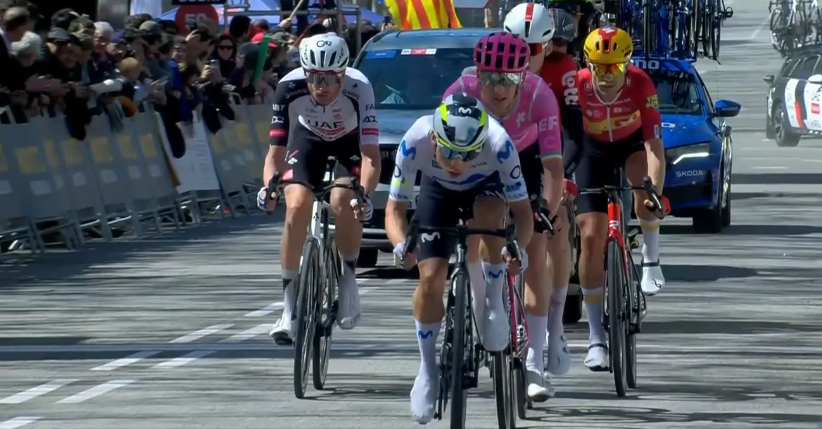 1st passage in the finish line